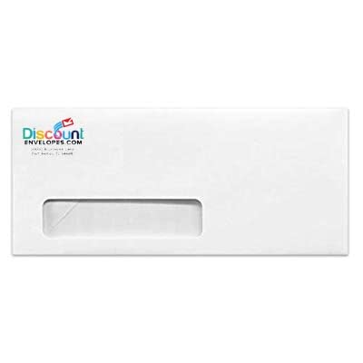 Custom Printed #10 Envelopes with Window & Gum Seal - 500 Pack for Business Mailing, Invoices & Office Documents - Premium Quality Bulk Envelopes for Mailing, Billing & Office Use