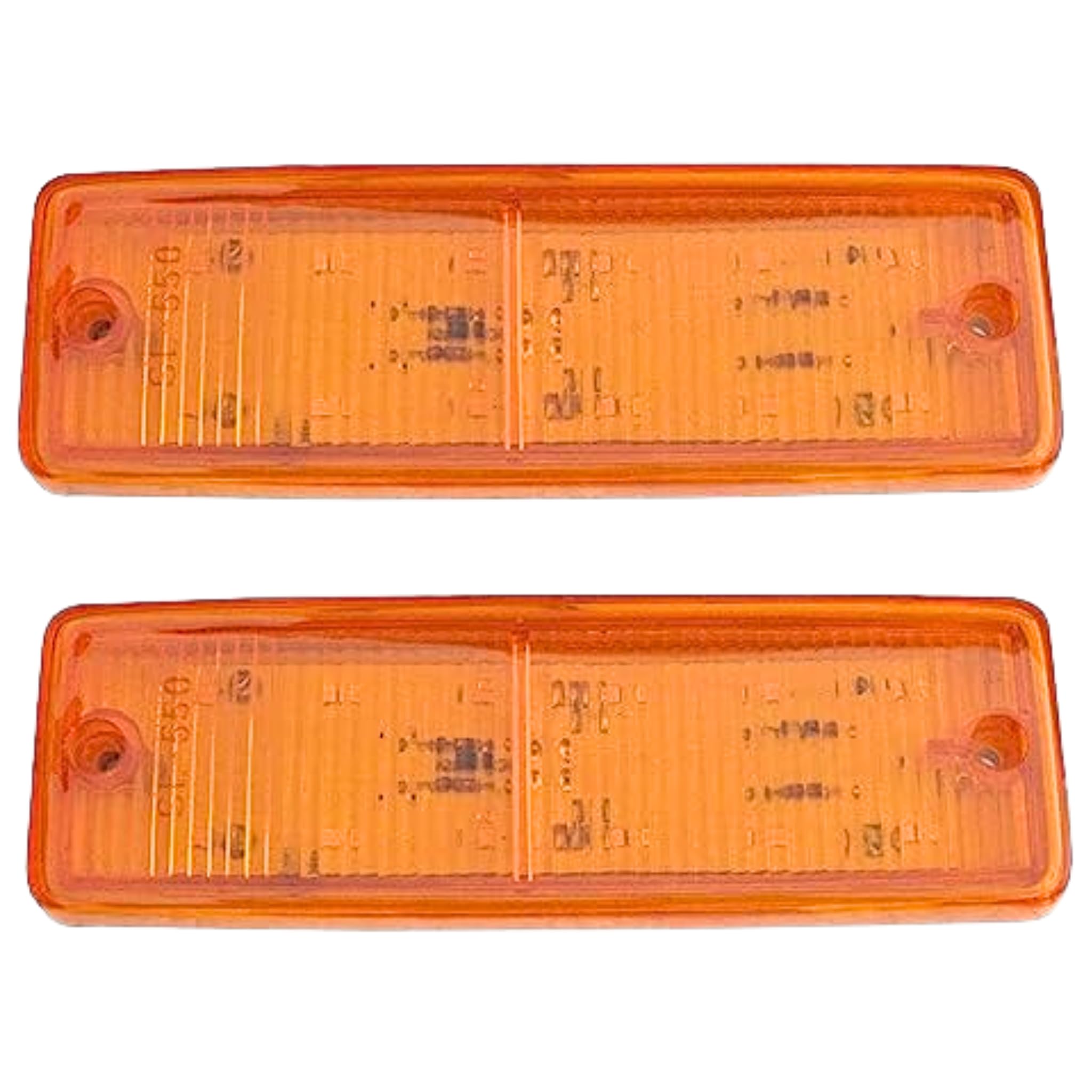 24V Amber LED Side Marker Lights for Trucks, Trailers, RVs & Campervans - Universal Fit Rectangular SMD Clearance Lights with Shockproof Design - Perfect for Night Driving, Road Safety & Vehicle Visibility