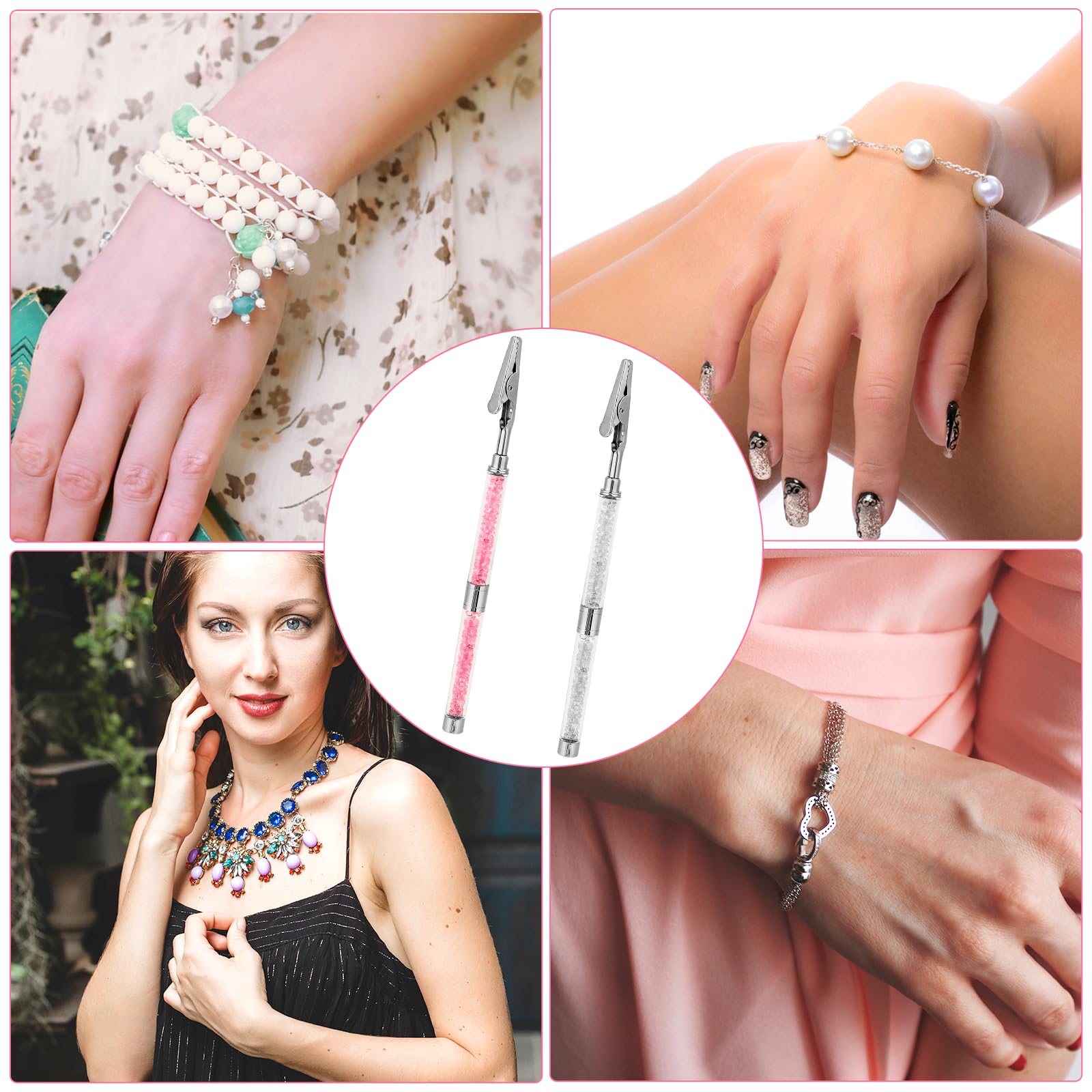 2 Pcs Bracelet Helper Tool - Jewelry Clasp Fastener for Easy Bracelet Wearing & Removal - Portable Bracelet Fastening Aid for Solo Use - Perfect for Travel, Gifts & Daily Wear
