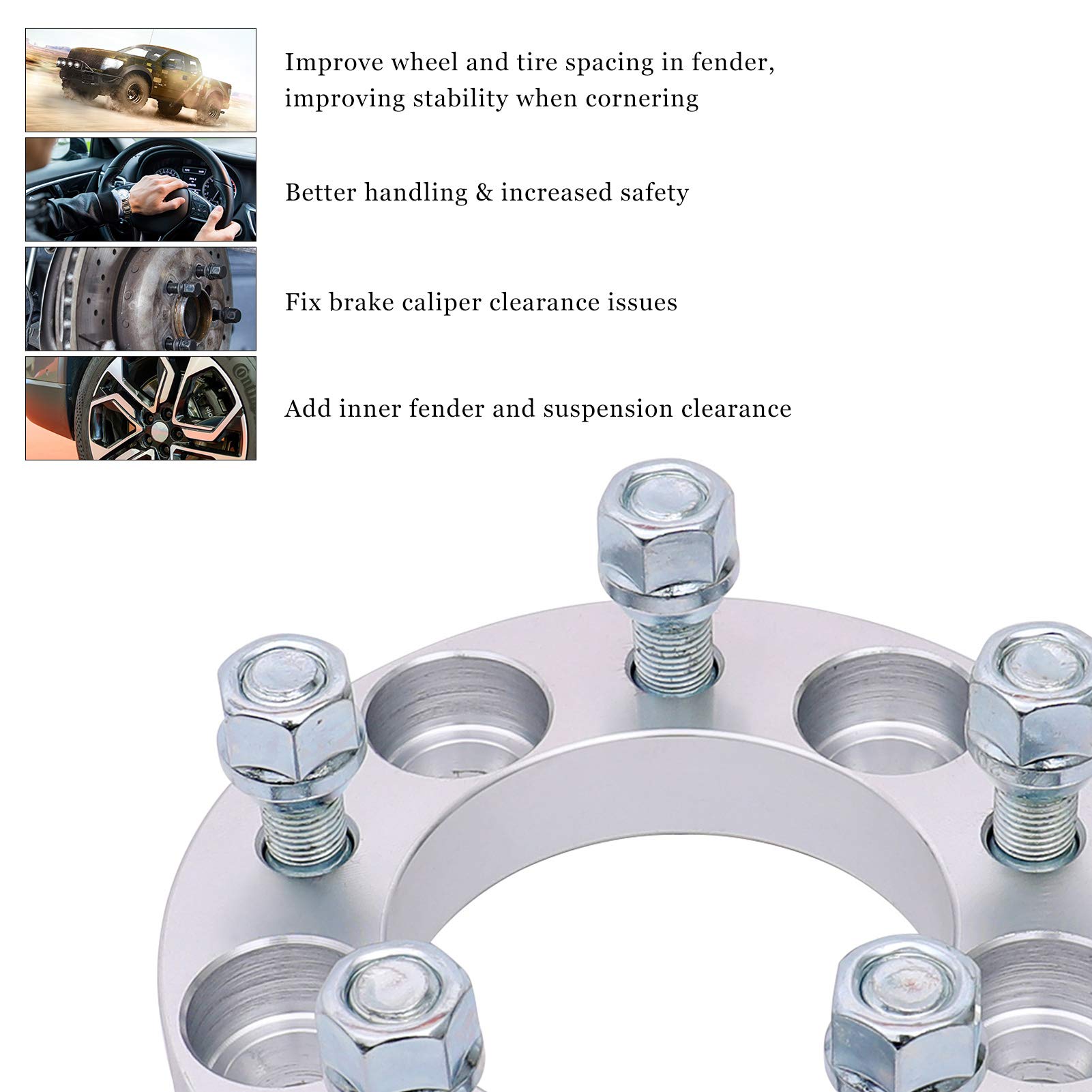 HICKS 5x4.5 to 5x4.5 Wheel Spacers 1