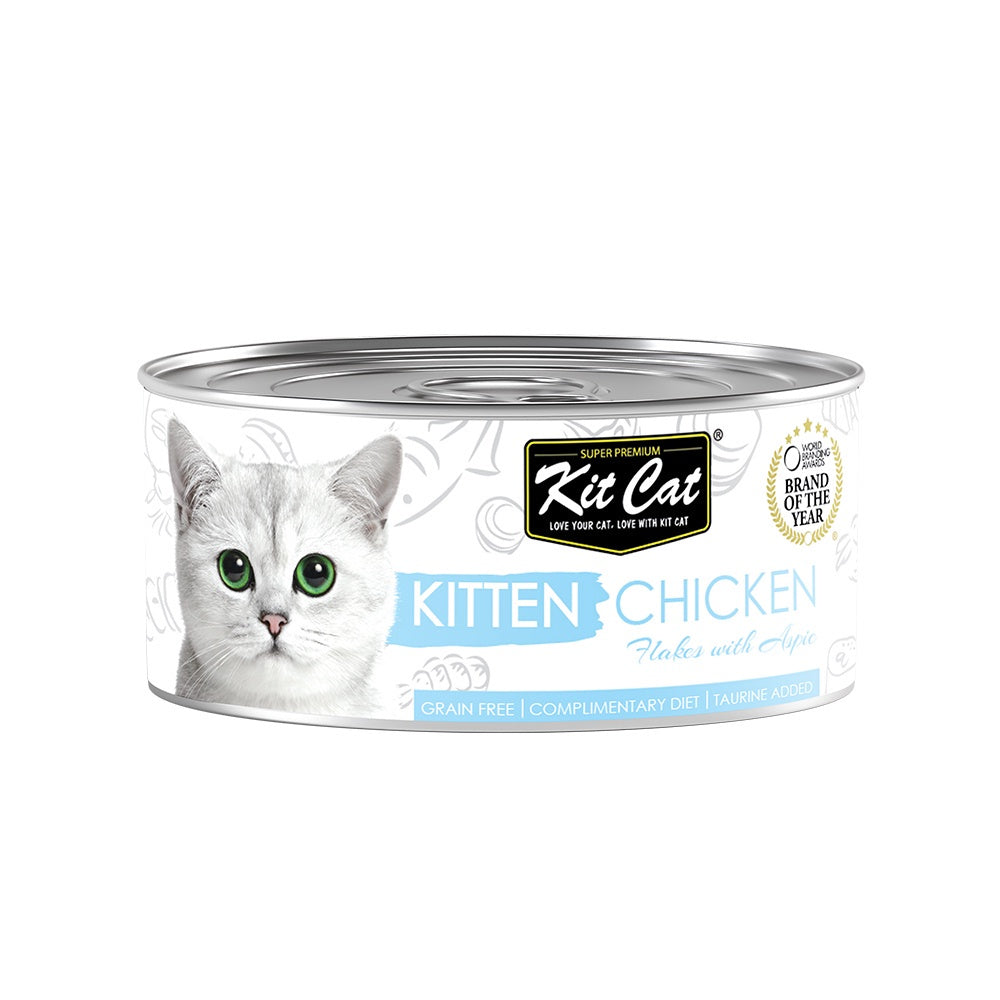 Premium Kit Cat Deboned Cat Food Topper - Savory Chicken & Tuna Flavor (80g) for Adult Cats & Kittens | Grain-Free Wet Food Supplement | Enhances Appetite & Nutrition - Perfect for Picky Eaters & Mealtime Enrichment