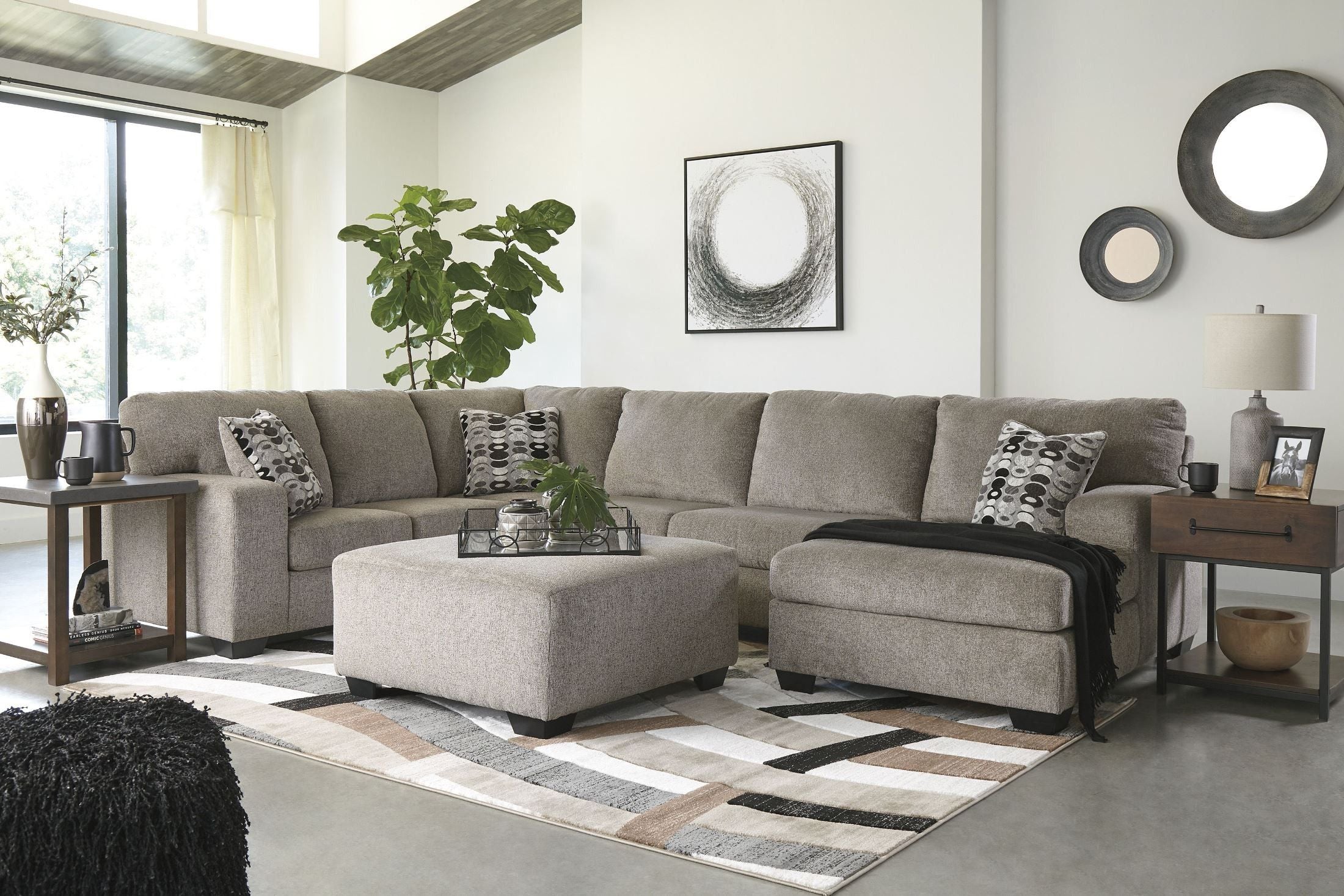Ballinasloe Modern Sectional Sofa Set - 5-Piece L-Shaped Couch with Chaise Lounge for Living Room, Family Room, and Entertainment Spaces
