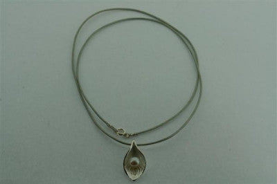 Elegant White Pearl and Sterling Silver Leaf Necklace - Perfect for Weddings, Parties & Everyday Wear