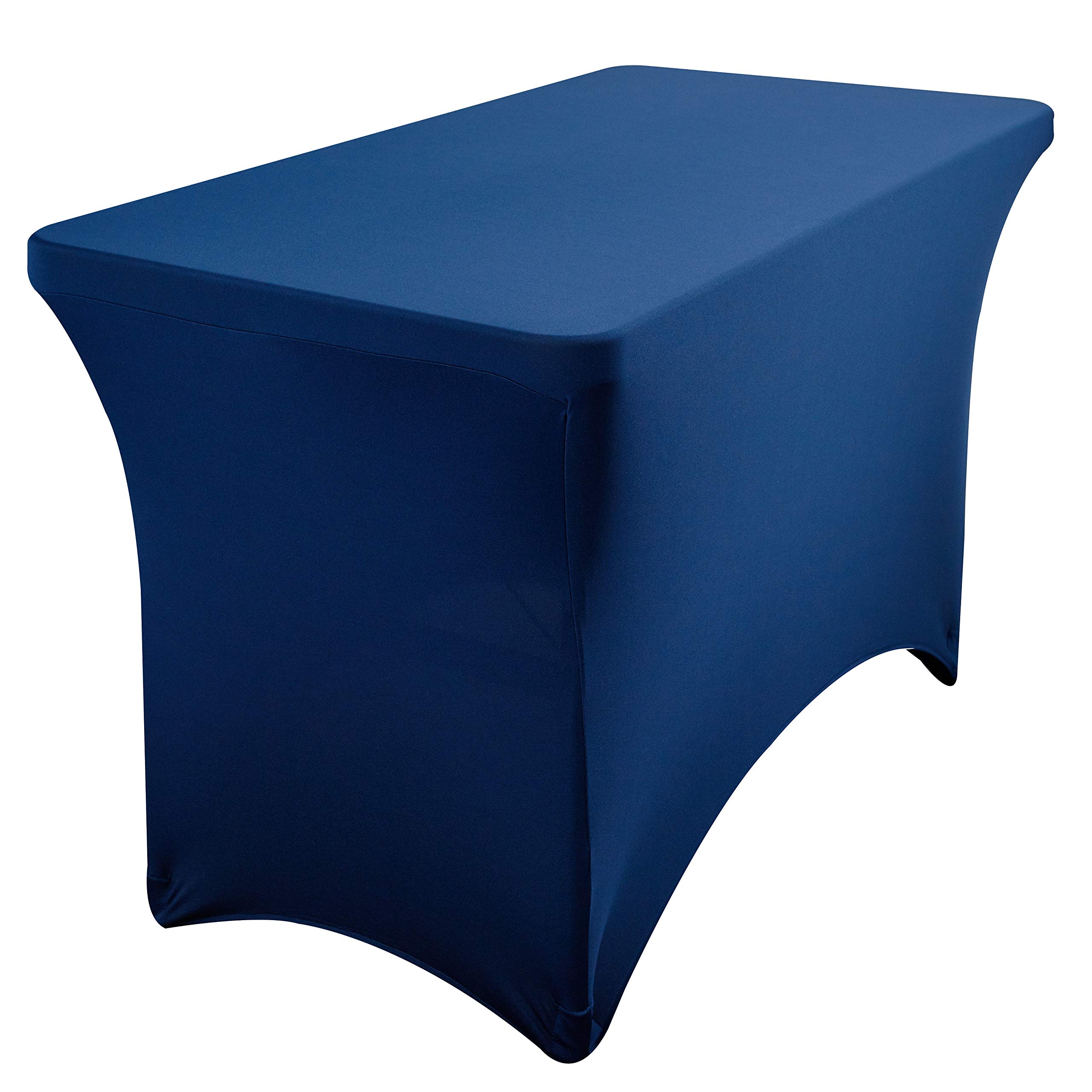 Premium Iceberg iGear Stretch Fabric Rectangular Tablecloth - Poly Spandex Blend for 4ft Tables (48