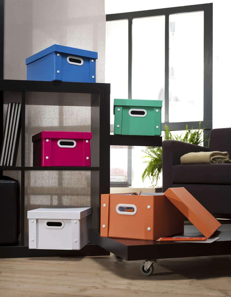 Milky White Cardboard Storage Box for Compactor - Heavy Duty, Space Saving Organizer for Home, Office, and Warehouse Use