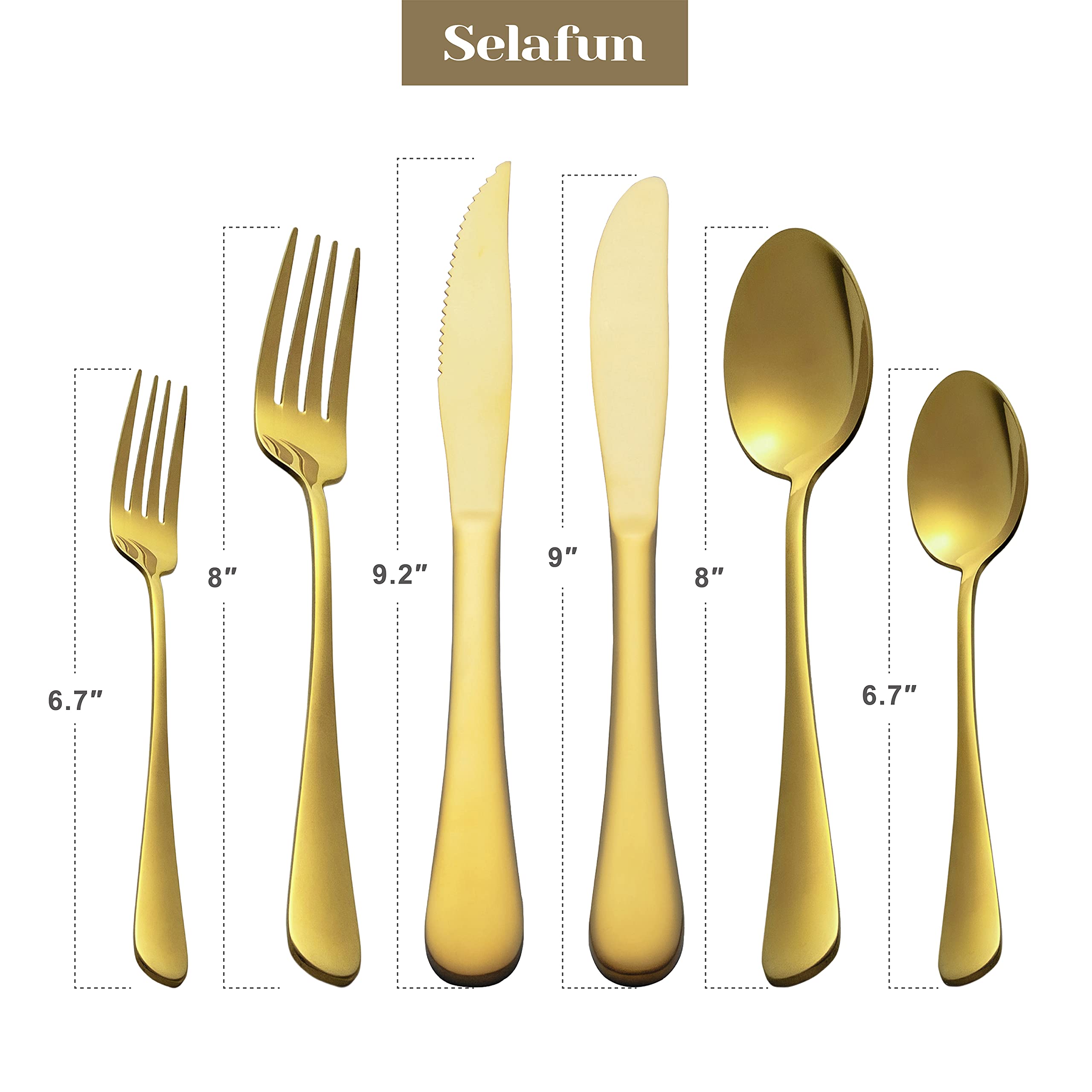 Premium 12-Piece Gold Flatware Set - Stainless Steel Silverware Cutlery for Home & Restaurant Use - Dishwasher Safe Tableware Service for 2 - Perfect for Dinner Parties, Weddings & Fine Dining Experiences