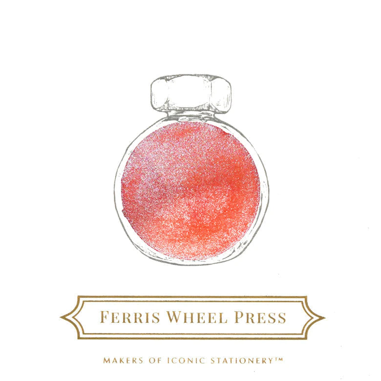 Ferris Wheel Press Wonderland Coral Fountain Pen Ink - Premium Calligraphy & Writing Ink for Fountain Pens, Dip Pens, and Art Projects - Perfect for Journaling, Lettering, and Creative Writing