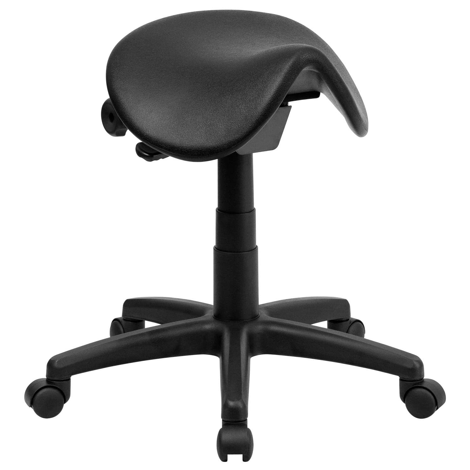 Flash Furniture Backless Saddle Stool - Adjustable Height Bar Stool for Kitchen, Office & Home Use | Ergonomic Seat for Comfortable Sitting