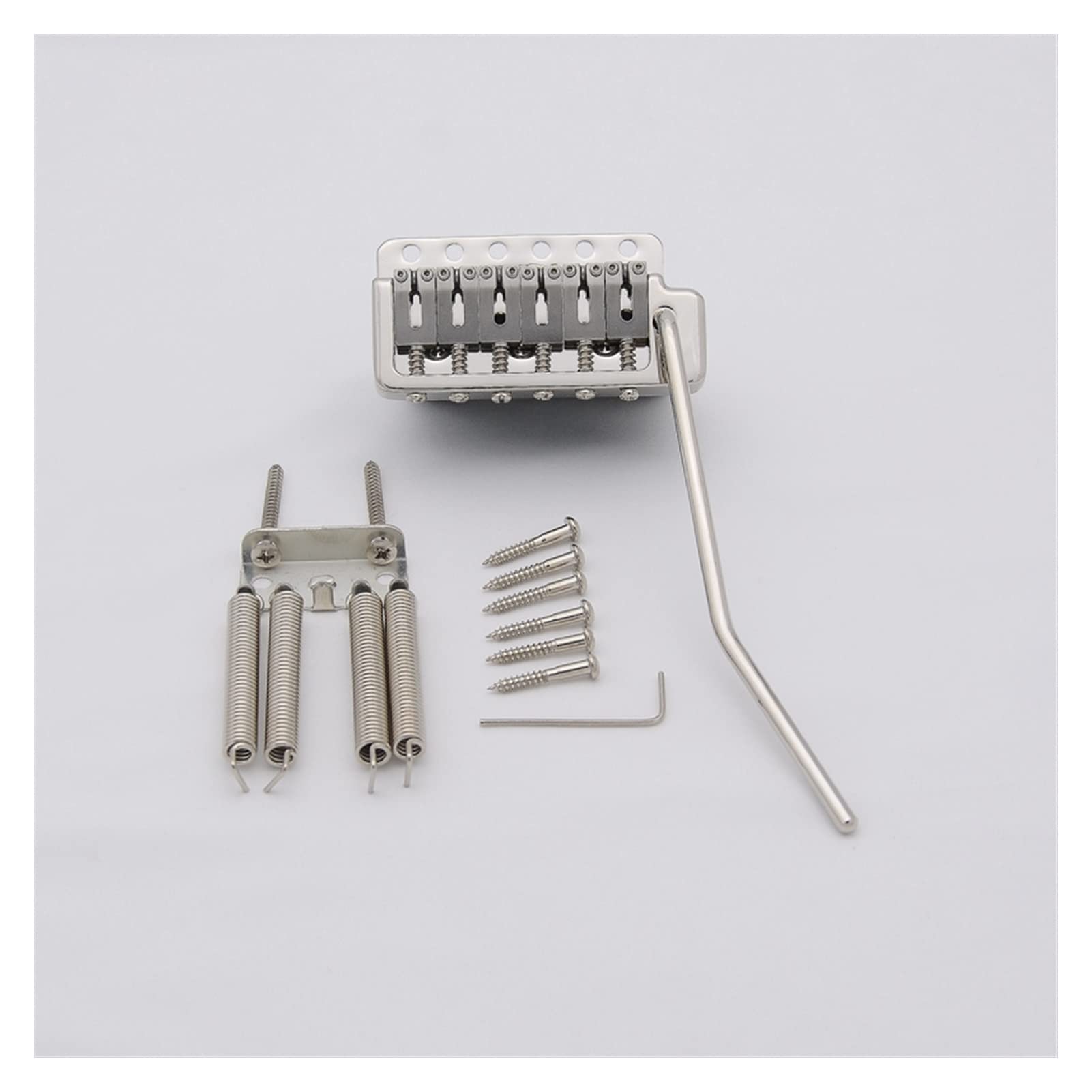 1 Set Steel Saddle Electric Guitar Tremolo Bridge System - Nickel/Gold Guitar Parts for Electric Guitar (Silver) - Perfect for Rock, Blues & Stage Performances
