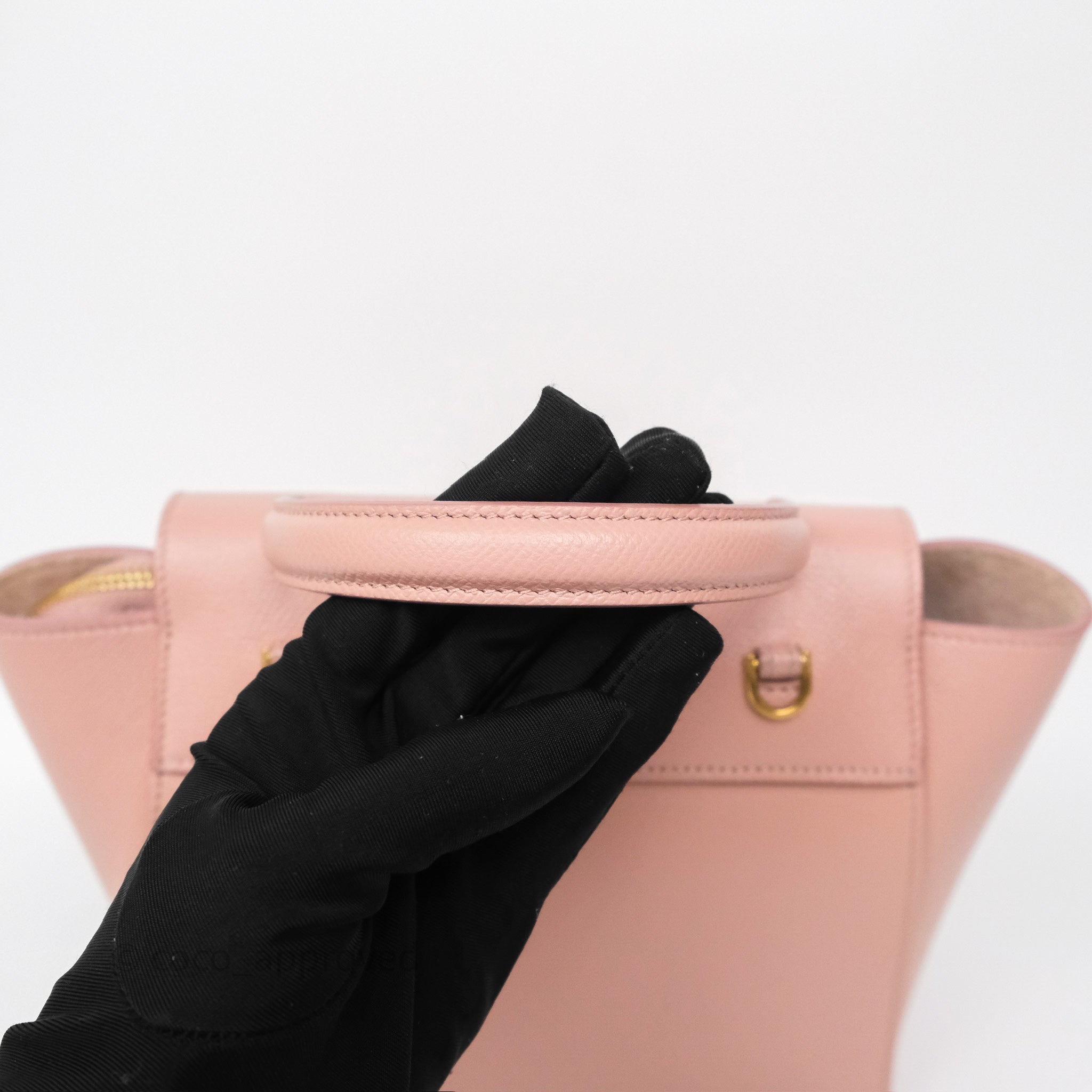 Celine Nano Belt Bag in Vintage Pink - Genuine Grained Calfskin Leather with Gold Hardware | Perfect for Everyday Use, Work & Special Occasions