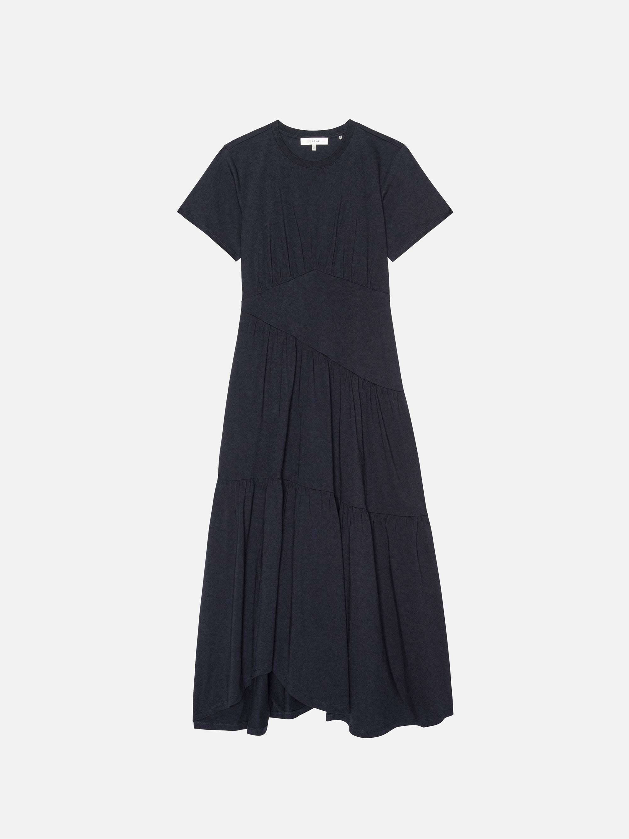 Stylish Navy Gathered Dress for Women - Perfect for Casual Outings, Parties & Special Occasions