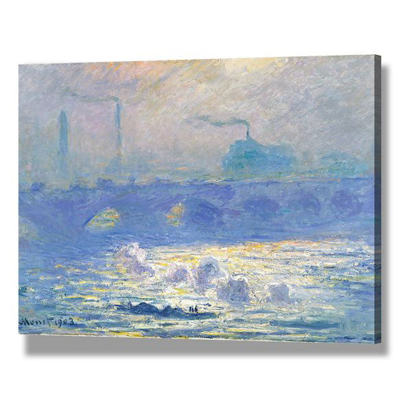 Claude Monet Windmills Near Zaandam Wall Art - Premium Canvas Painting for Living Room Decor, Bedroom, Office | Famous Impressionist Landscape Artwork
