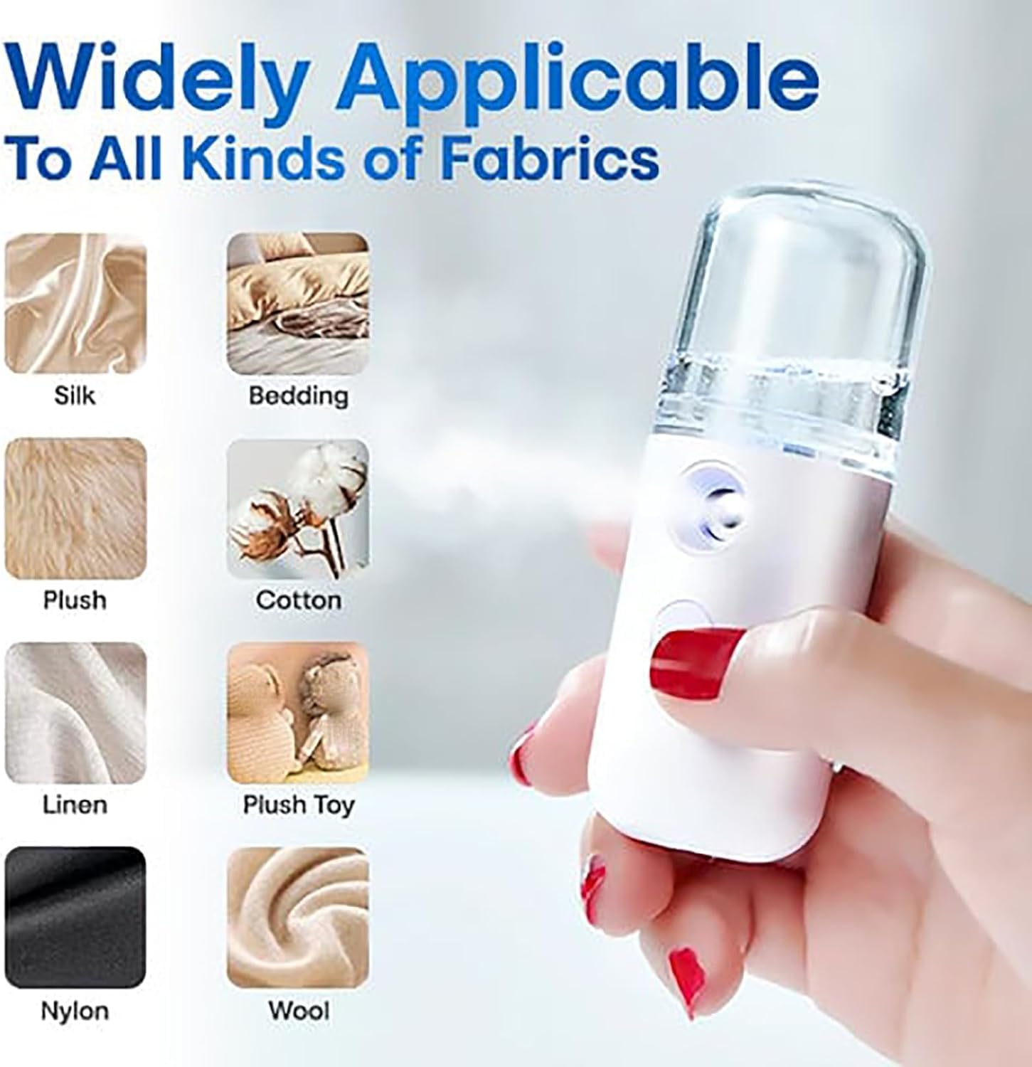 **Easy Care Sunshine 15-Second Heat Up Mini Travel Steamer - Wireless & Portable Handheld Steamer for Clothes - Compact Garment Steamer for Home, Office & Travel - Perfect for Wrinkles-Free Outfits on the Go (White)**