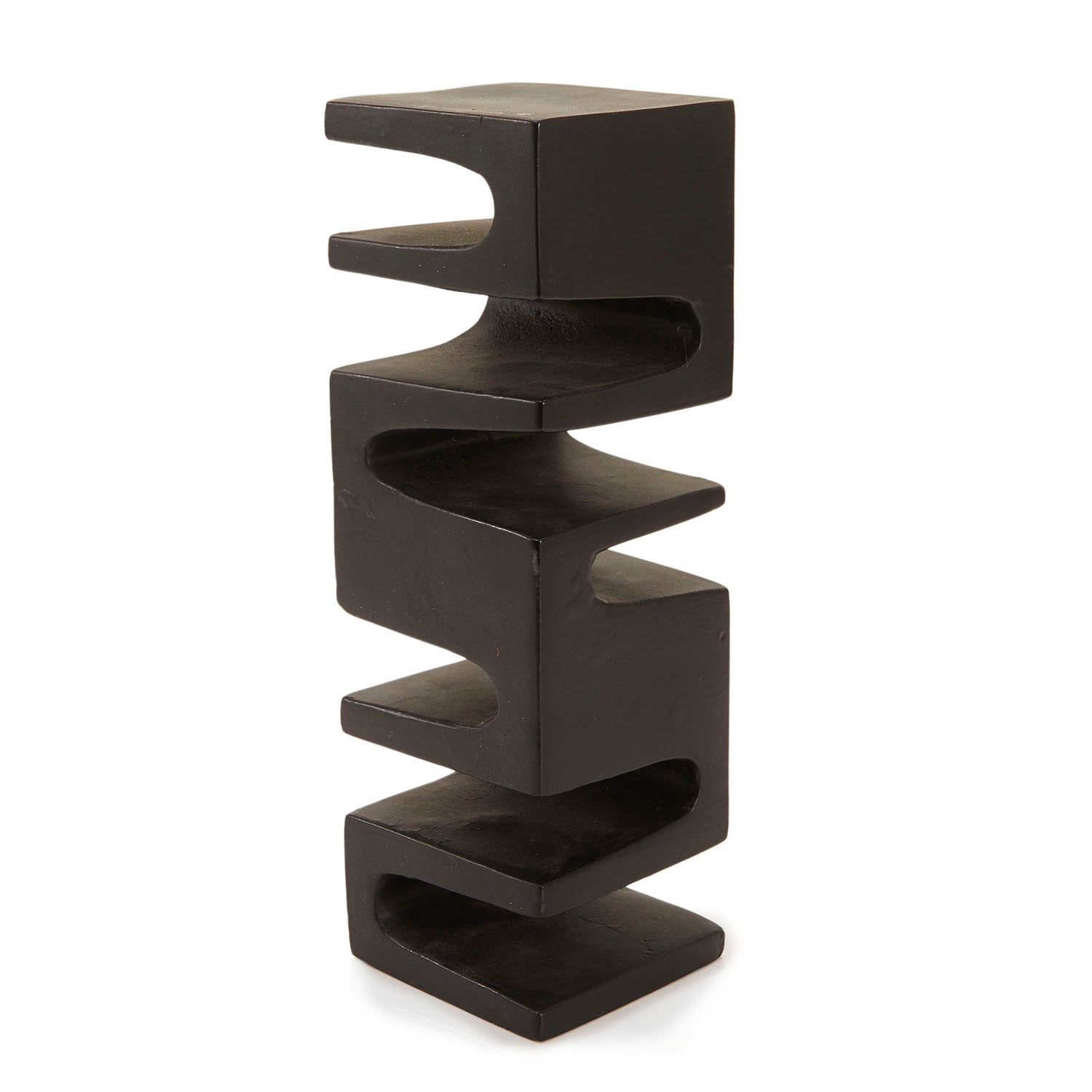 Modern Black Abstract Metal Sculpture - Handcrafted Art Decor for Home & Office - Perfect for Living Room, Bedroom, or Office Space