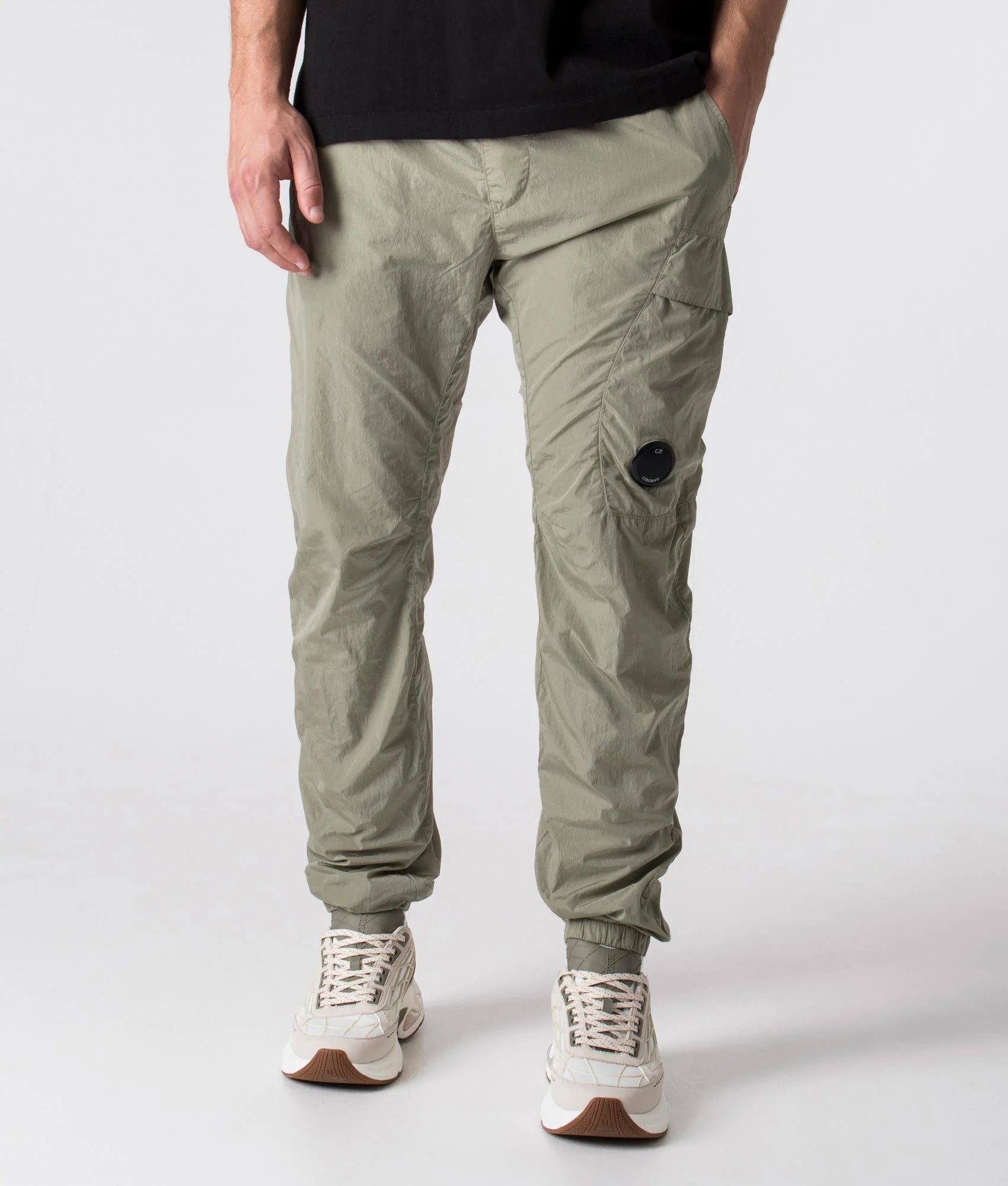CP Company Regular Fit Chrome R Pants for Men - Waterproof Outdoor Hiking & Urban Streetwear Fashion