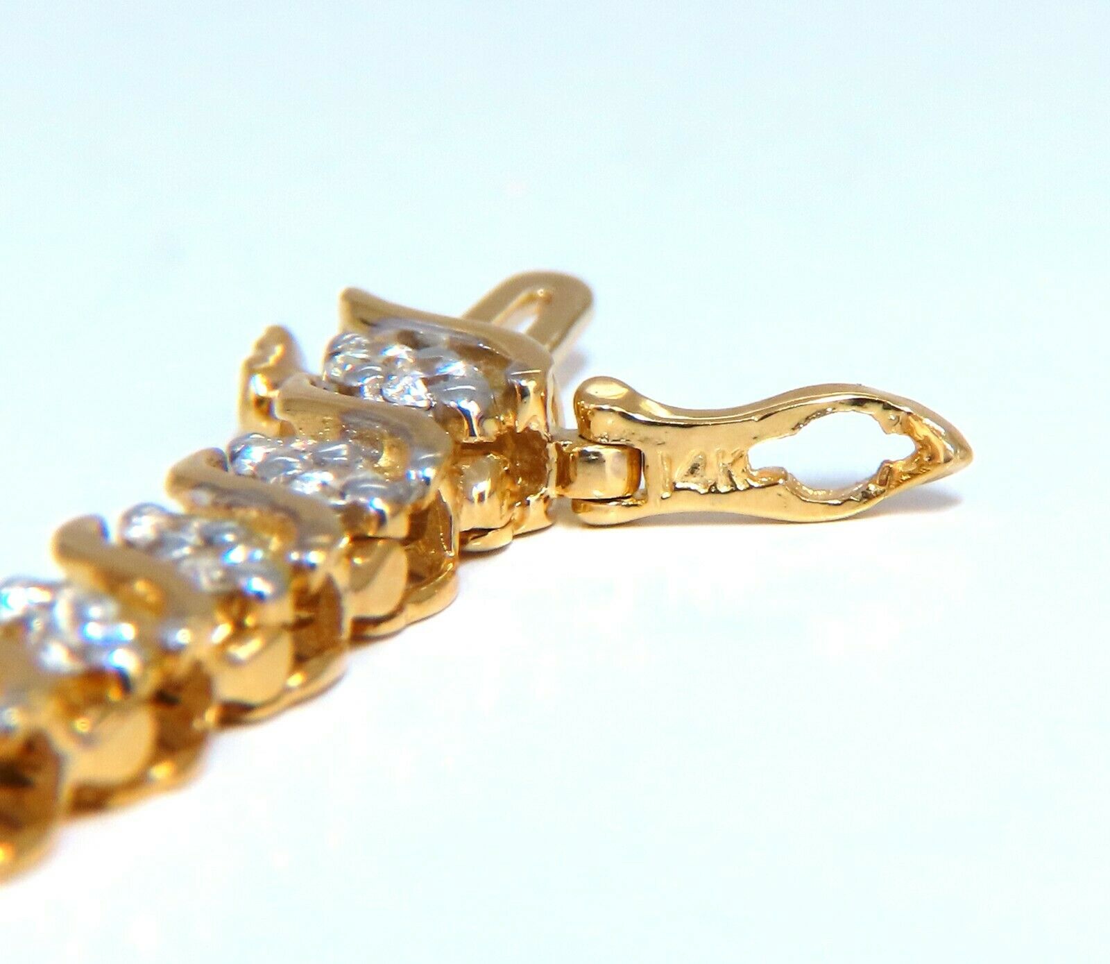 3.00 Carat Natural Diamond S-Link Tennis Bracelet in 14K Gold - Perfect for Weddings, Anniversaries & Special Occasions
