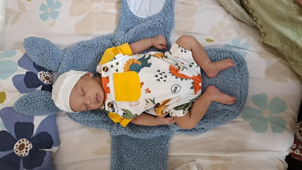 **Baby Boy Summer Outfit - Dinosaur Print Short Sleeve T-Shirt & Romper Set | Cute Infant Clothes for Playtime, Beach & Outdoor Activities**