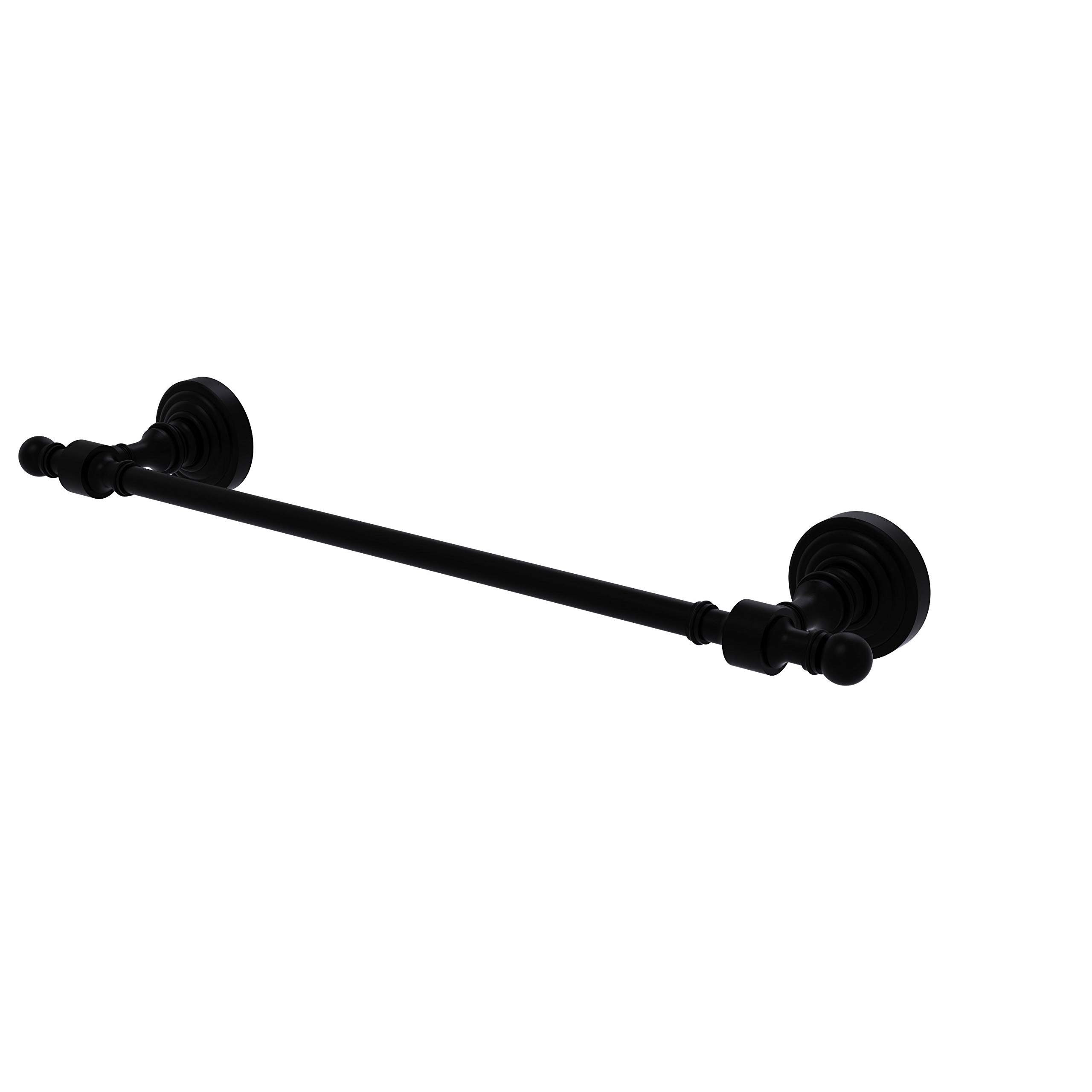 Allied Brass RW-31/24 Retro Wave Collection 24 Inch Towel Bar in Matte Black - Perfect for Bathroom, Spa & Luxury Home Decor