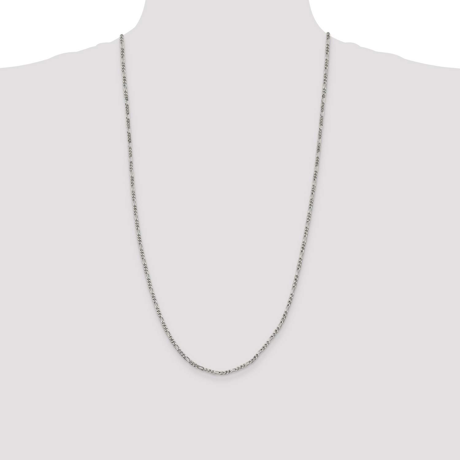 .925 Sterling Silver Figaro Chain Necklace, Bracelet or Anklet - Durable Jewelry for Men & Women - Perfect for Gifts, Everyday Wear & Special Occasions