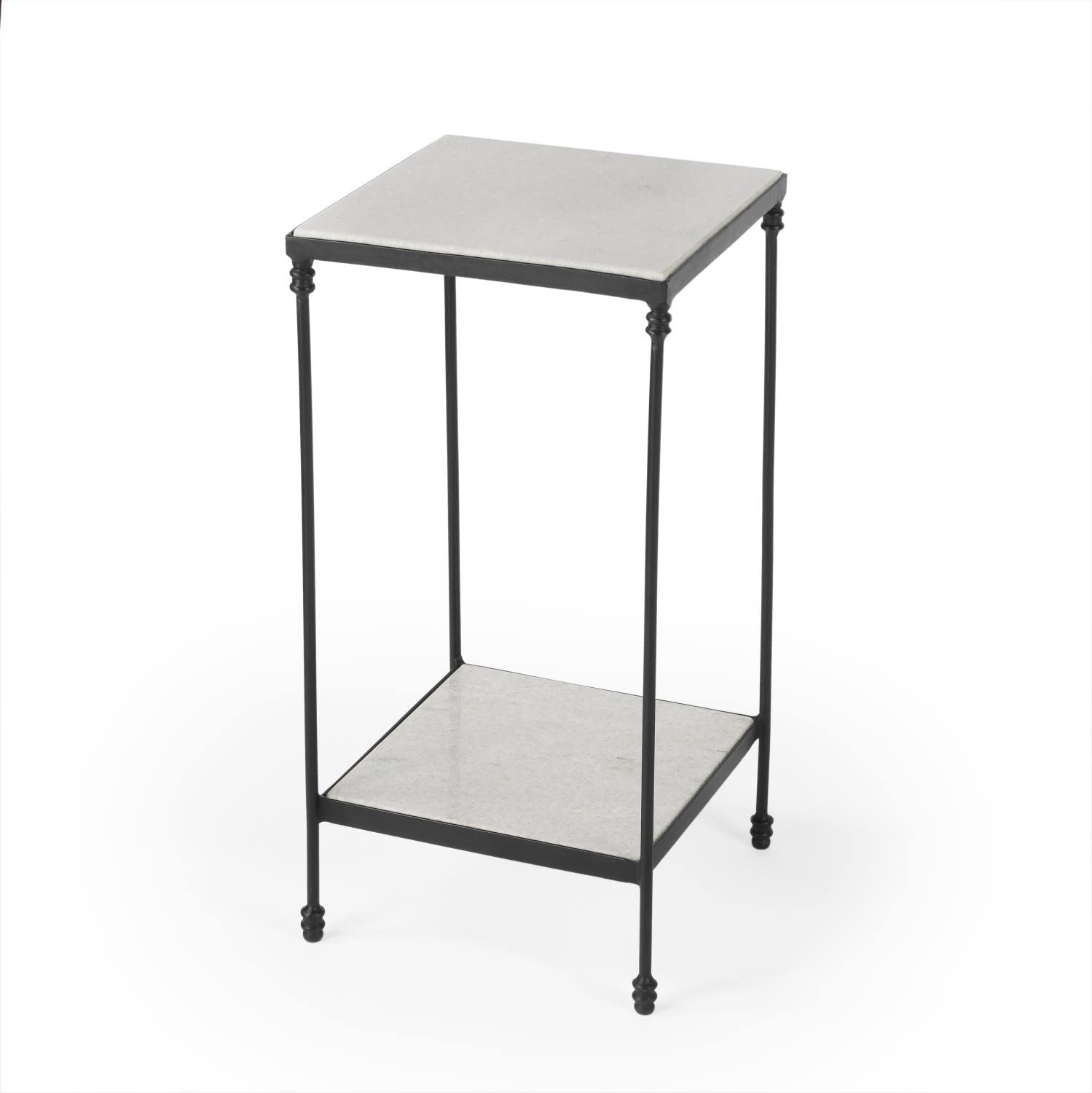 Butler Larkin Modern Marble & Iron Accent Table - Stylish End Table for Living Room, Bedroom, or Office Decor