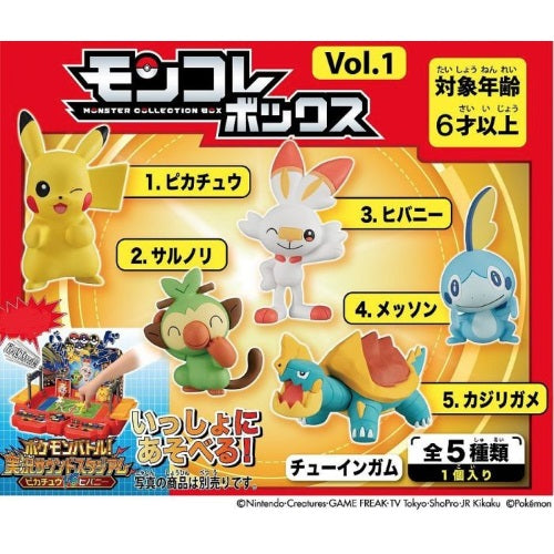 Pokemon Sword and Shield Moncolle Vol.1 Takara Tomy 2 Inch Mini Figure Set - Cute Collectible Toys for Kids & Adults, Perfect for Display, Gifts, and Game Battles