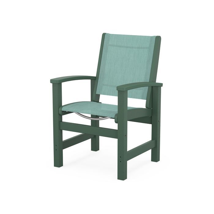 POLYWOOD Coastal Dining Chair - Weather-Resistant Outdoor Furniture, All-Weather Adirondack Chair for Patio, Deck, Garden & Poolside - Perfect for Backyard, Beach House & Waterfront Dining