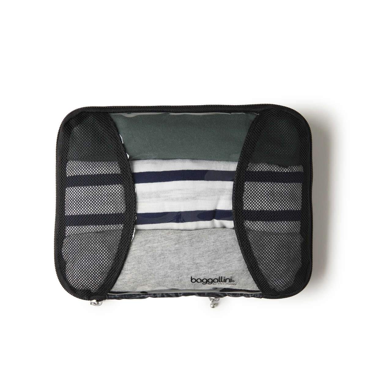 Baggallini Medium Compression Cube - Travel Organizer for Luggage, Suitcase & Backpack - Perfect for Packing Clothes, Accessories & Toiletries on Trips