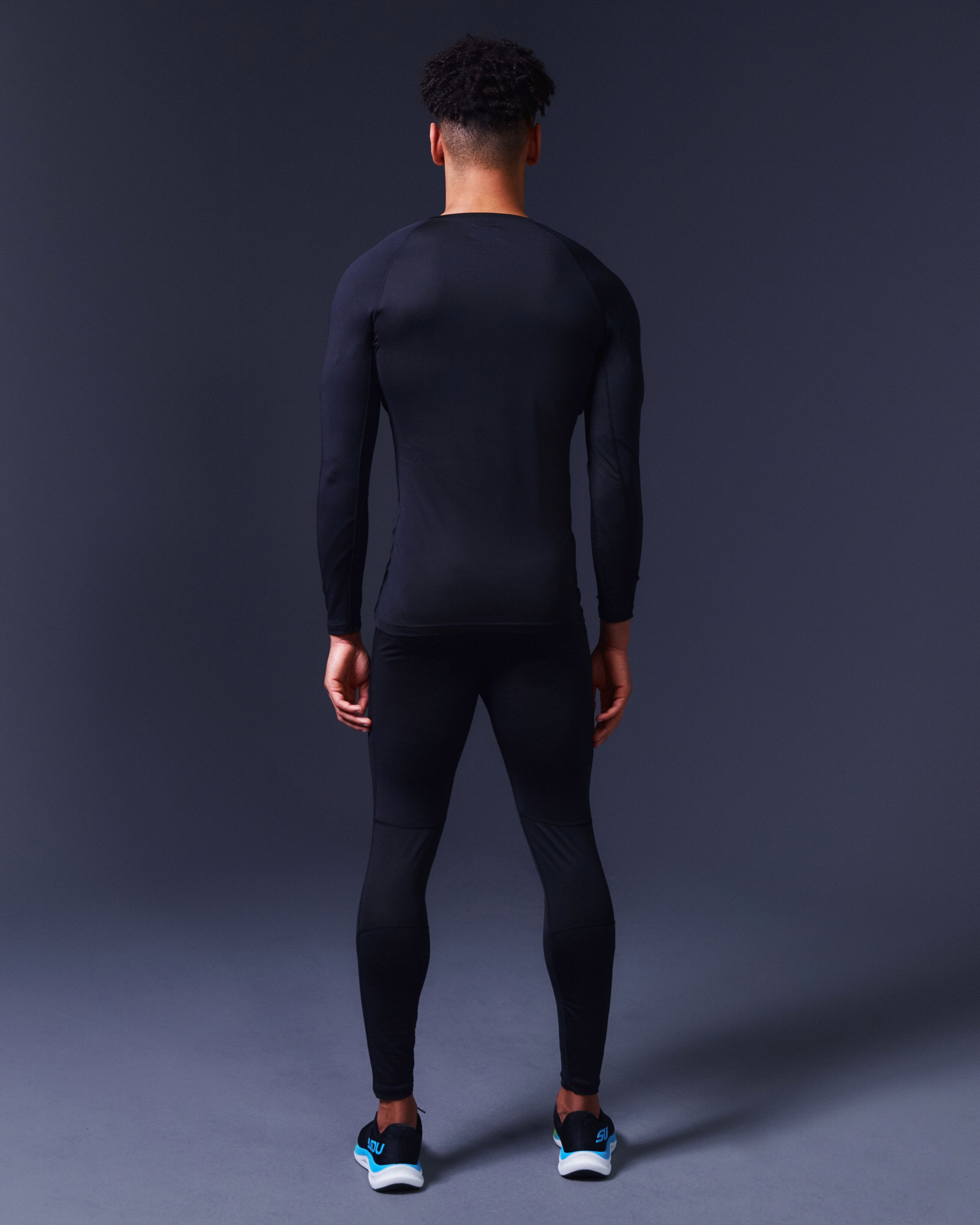 SRB LS 01 Thermal Long Sleeve Baselayer Top for Men & Women - Moisture Wicking, Odor Resistant, Cold Weather Underwear - Perfect for Hiking, Skiing, Running & Outdoor Activities (Black)