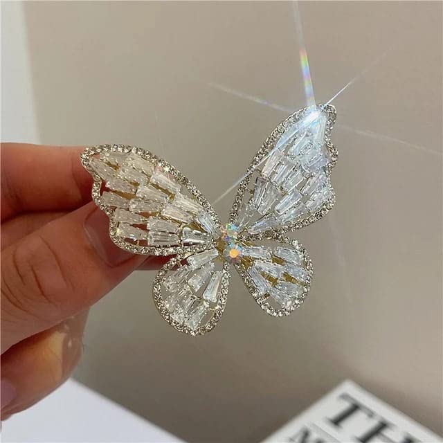 Sparkling Rhinestone Crystal Metal Hair Clip - Elegant Bridal & Girlish Hair Accessories for Women & Girls (Style 1) | Perfect for Weddings, Parties & Daily Wear