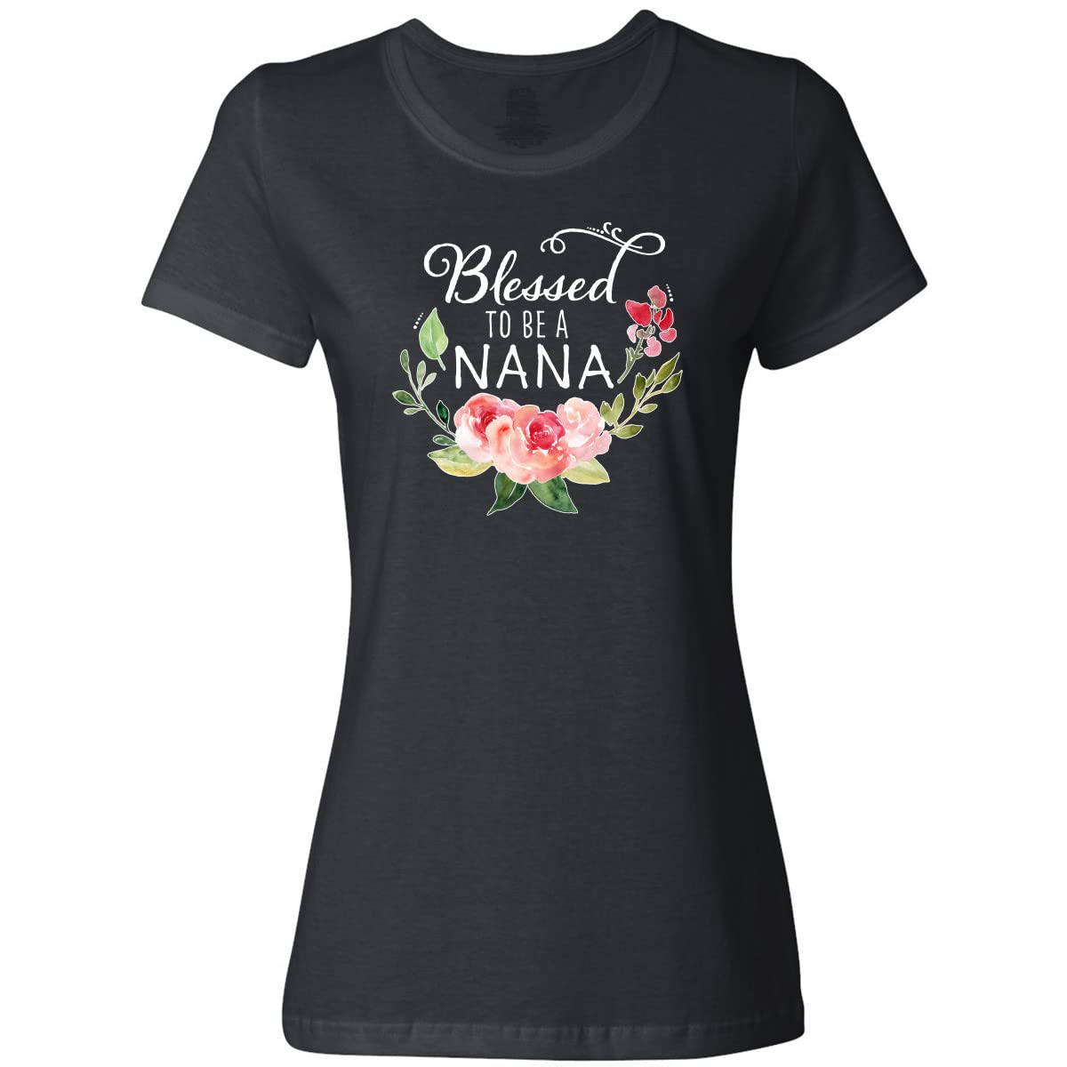 Blessed to Be a Nana Floral Women's T-Shirt - Comfortable & Stylish Casual Tee for Grandmothers, Mothers Day Gifts & Family Celebrations
