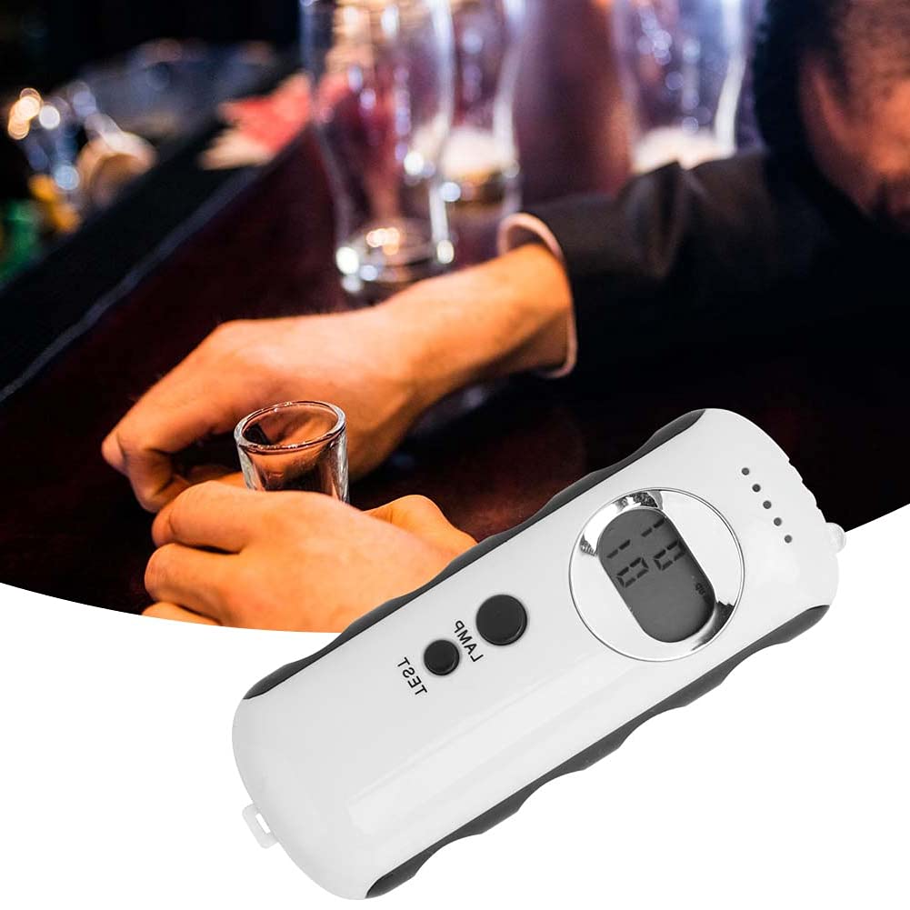 Portable Alcohol Breath Analyzer Tester - Digital BAC Detector for Personal & Professional Use - Mini Alcohol Tester for Traffic Safety, Workplace Testing & Home Monitoring