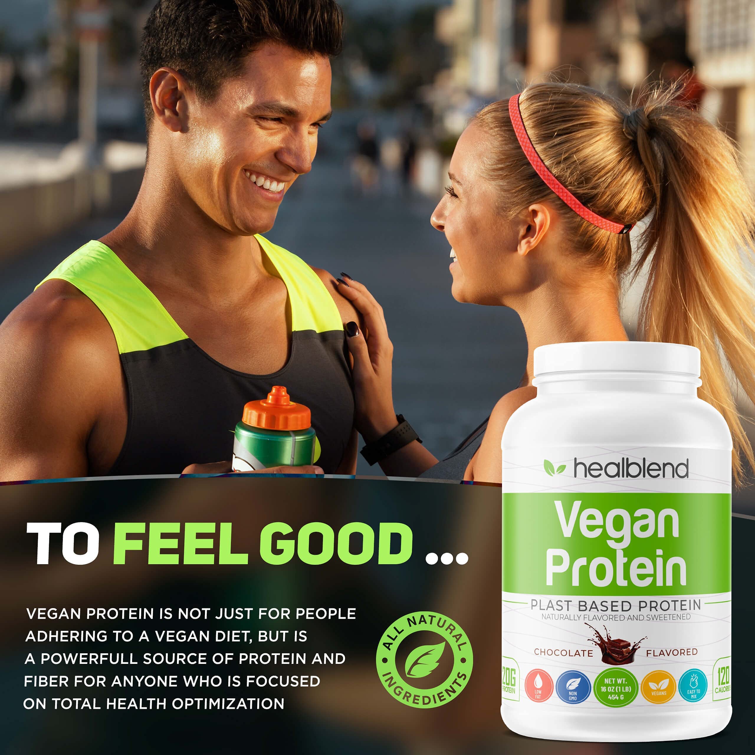 Vegan Plant-Based Protein Powder - Gluten Free, Non-GMO, Dairy Free Pea Protein Supplement for Men & Women | Post-Workout Recovery & Meal Replacement