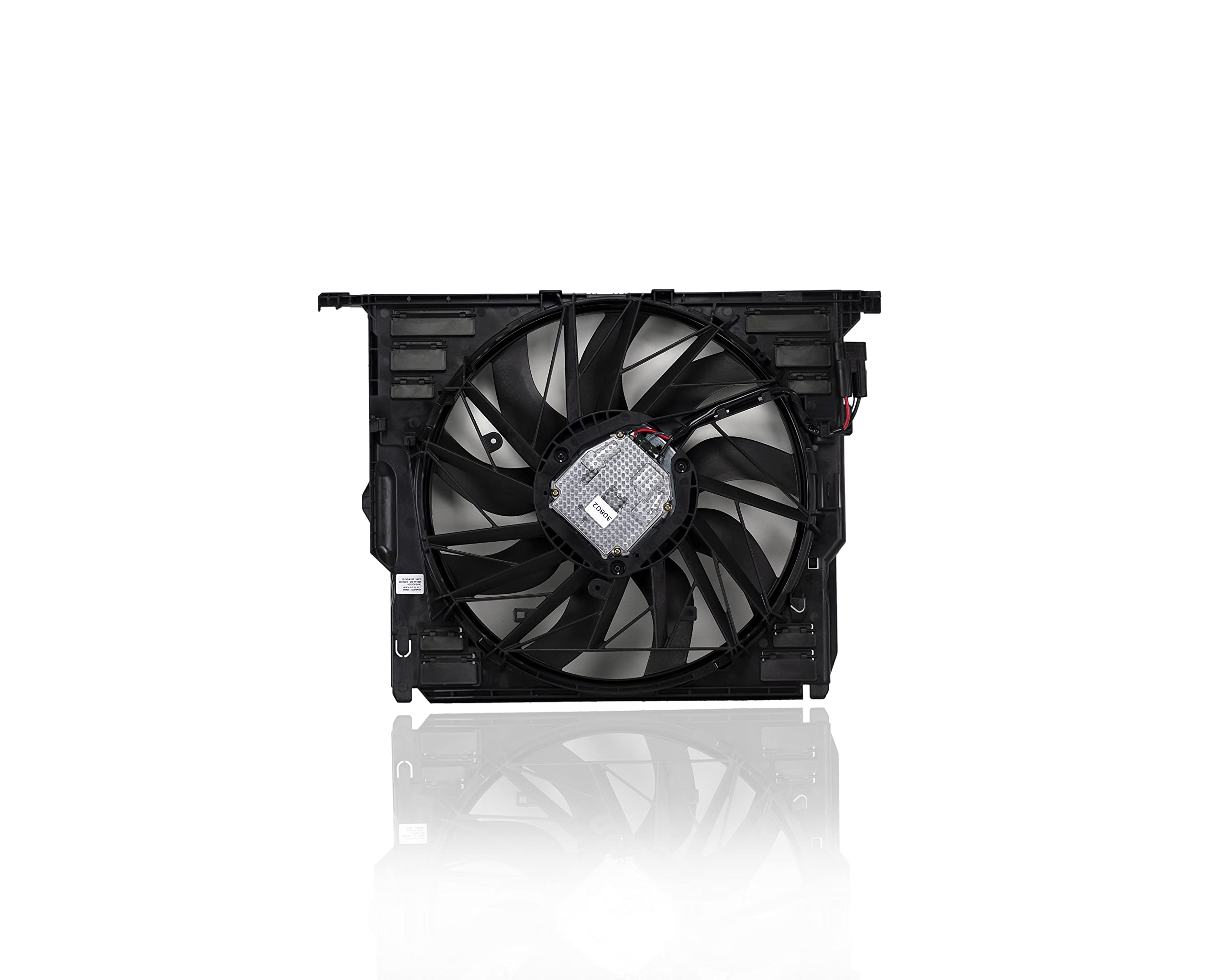BMW Dual Radiator and Condenser Fan Assembly - Compatible with 2011-2016 BMW 535d/535i, 2010-2017 535i Gran Turismo, 2012-2018 6-Series Turbo - High Performance Brushless Motor Cooling System - OEM Part 17427647652 - Perfect for Engine Overheating Prevention and Summer Driving