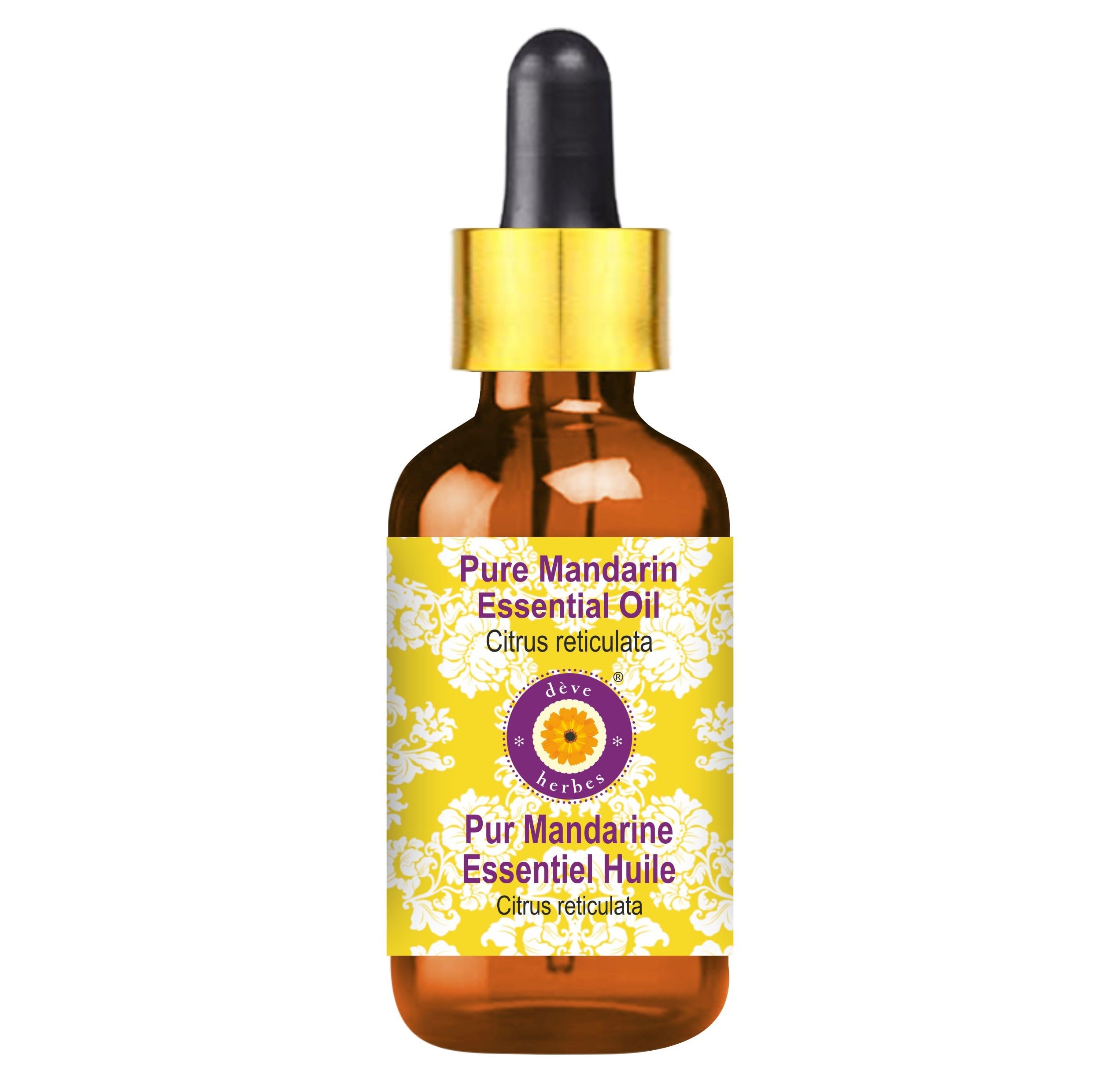 Pure Mandarin Essential Oil (Citrus reticulata) - 15ml Steam Distilled with Glass Dropper - 100% Natural Aromatherapy Oil for Relaxation, Stress Relief & Home Diffuser Use