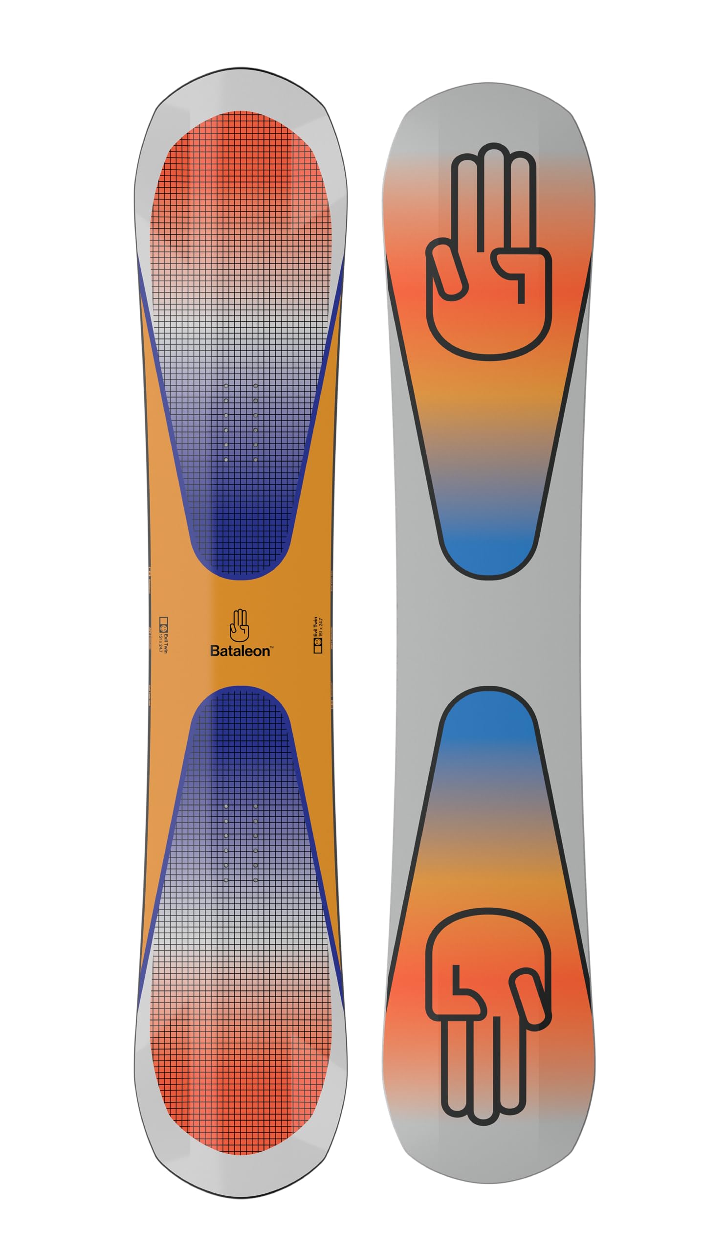 Bataleon Men's Evil Twin Snowboard - All-Mountain Freestyle Snowboard for Men | Perfect for Park, Powder & Freeriding | Durable & Lightweight Design