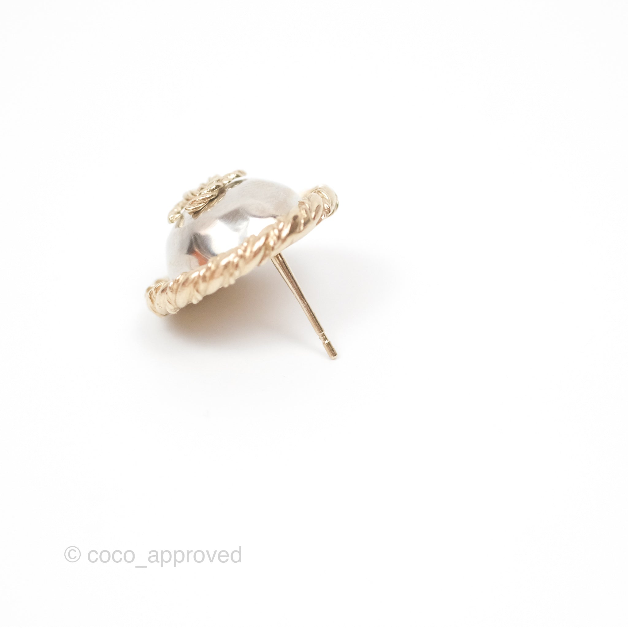 Chanel CC Round Earrings in Gold Tone - Luxury Fashion Jewelry for Women | Perfect for Parties, Weddings & Special Occasions