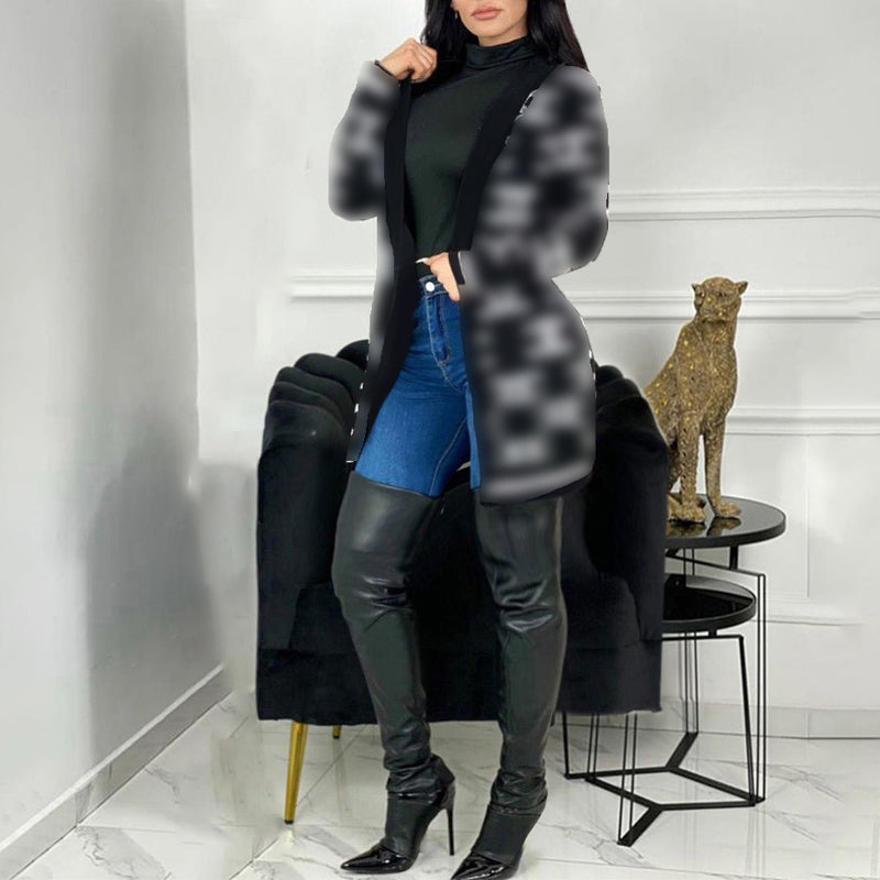 Premium Long Wool Sweater Top Coat for Women - Warm Winter Fashion Outerwear | Perfect for Office, Travel & Casual Outfits