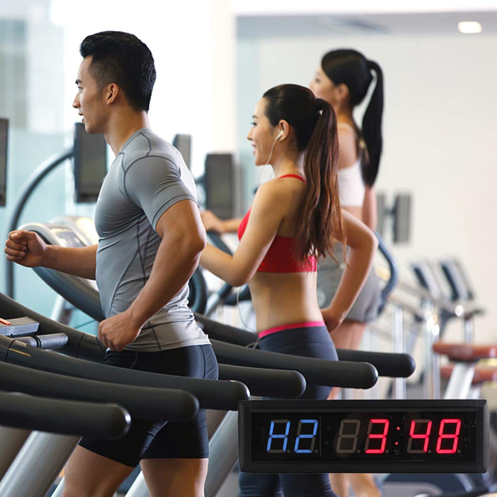 1.8 Inch Digital LED Interval Wall Clock - CrossFit Gym Timer, Sports Exercise Training Timer, Fitness & Kitchen Timer for Home, Gym, and Workouts