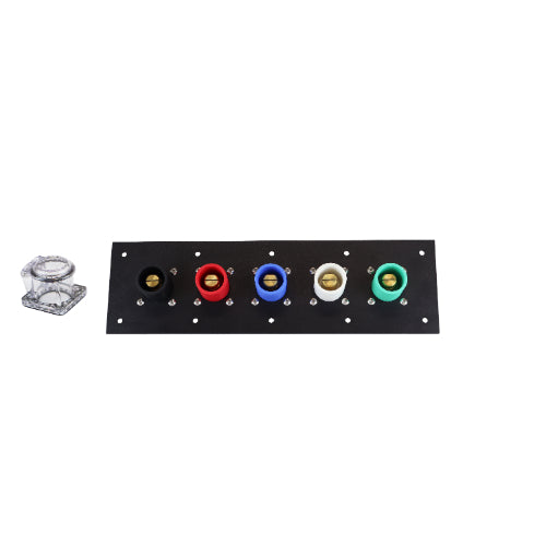 400 Amp 5 Position CAM Lock Panel with Male Threaded Post - Heavy Duty Electrical Power Distribution for Industrial & Commercial Use
