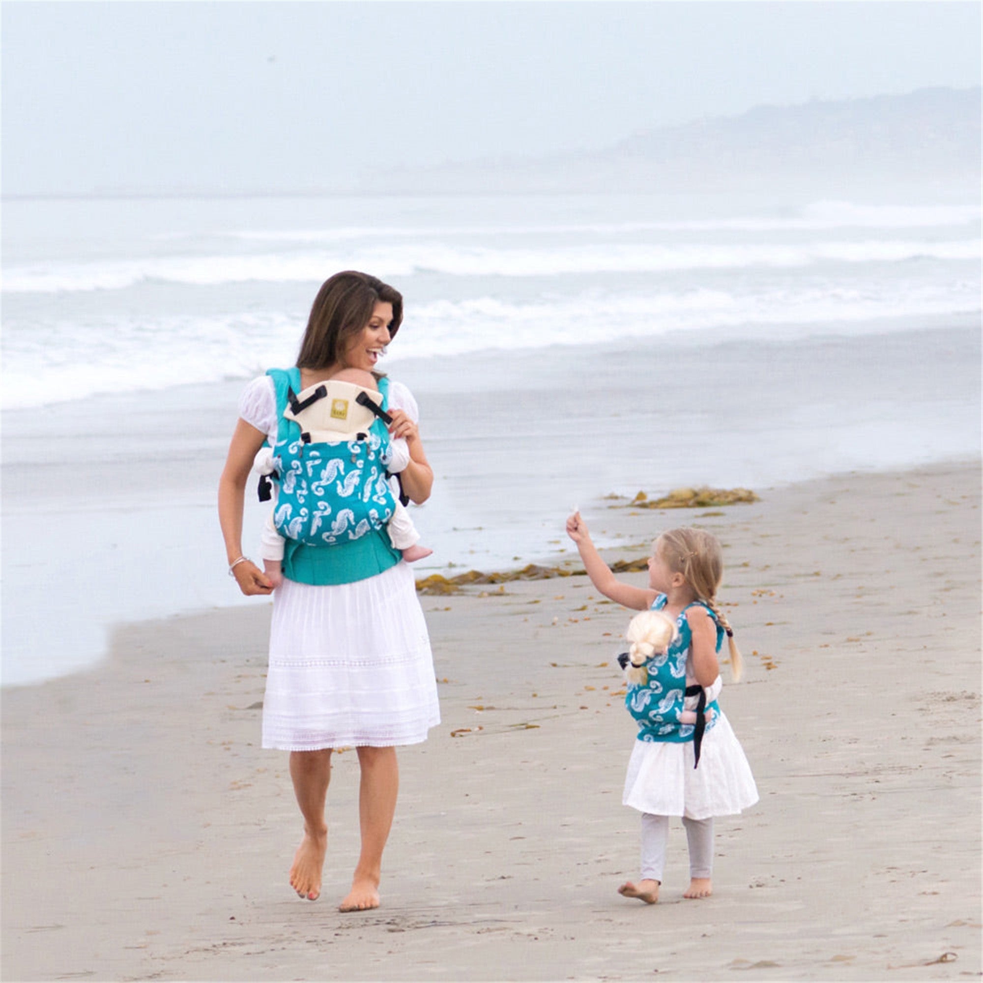 Lillebaby Original All Seasons Baby Carrier - Ergonomic, Adjustable & Comfortable for Newborn to Toddler - Perfect for Hiking, Travel & Everyday Use (Seahorse)