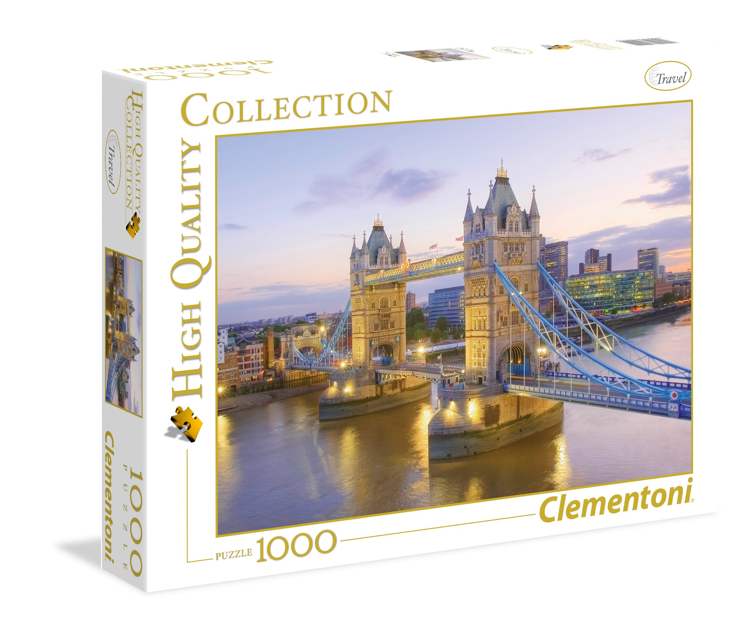 Clementoni 1000-Piece Tower Bridge London Cityscape Jigsaw Puzzle for Adults (39022) - Perfect for Relaxation, Home Decor & Gift Giving
