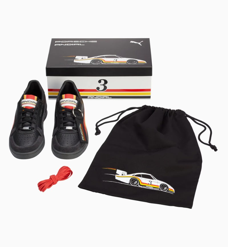 Limited Edition Porsche Sneakers - Black | 50 Years of Andial Commemorative Design | Stylish & Comfortable for Casual Wear, Driving & Sports