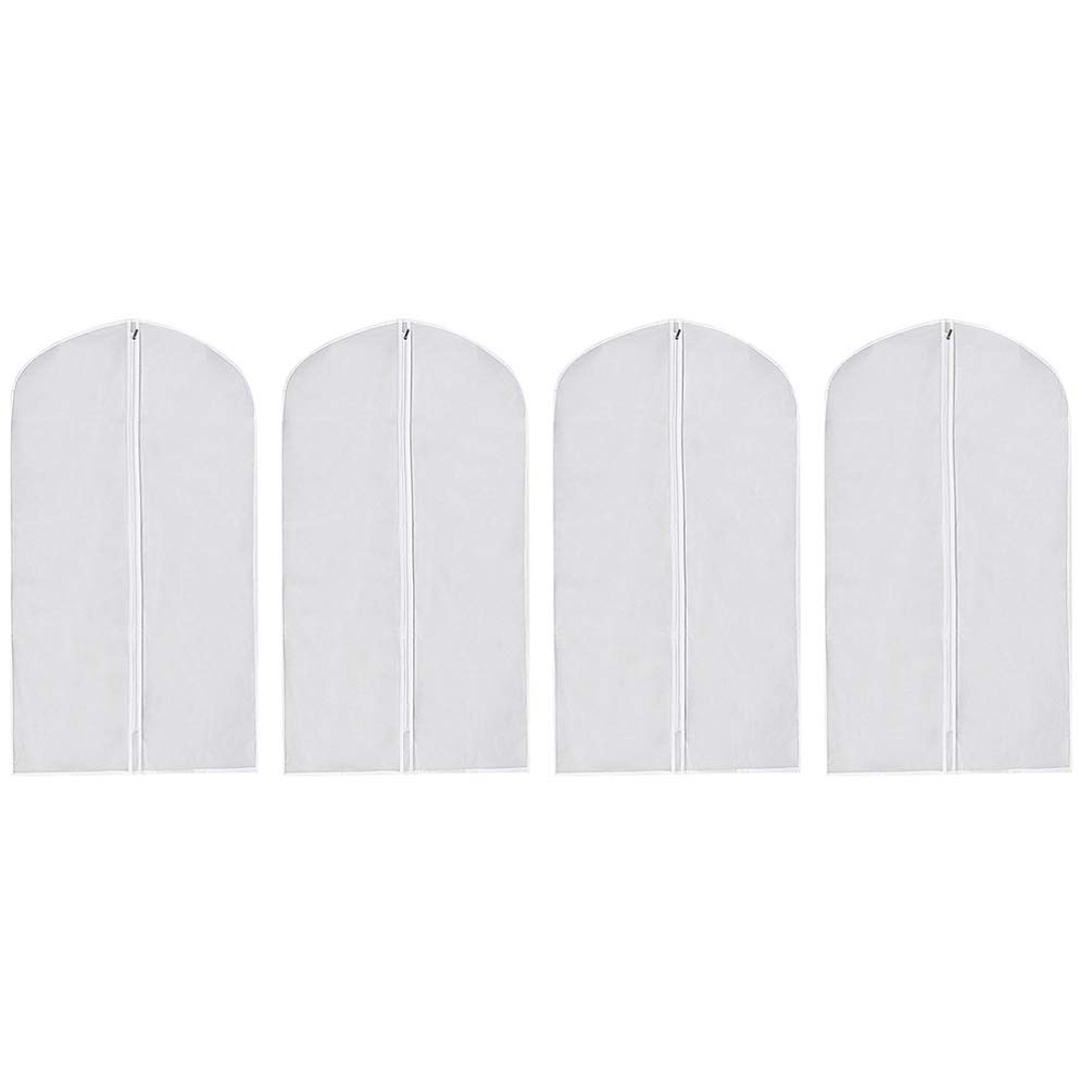 DOITOOL 4-Piece Clear Travel Garment Bags Set - Waterproof Hanging Closet Organizer for Suits, Coats & Dresses (137x60cm) - Perfect for Business Trips, Weddings & Seasonal Clothing Storage