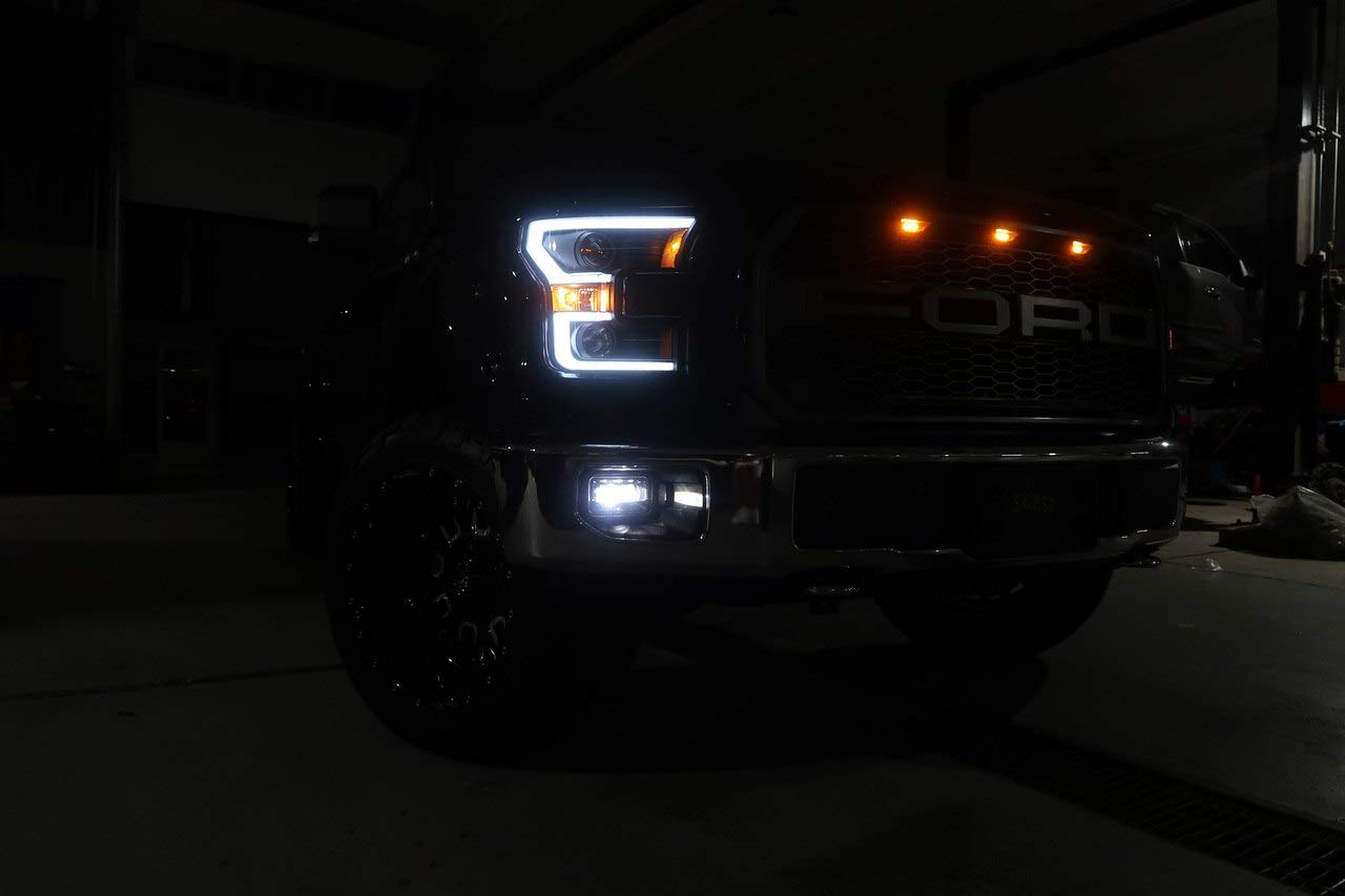 2015-2023 Ford F150 & 2017-2023 Ford F250 LED Projector Fog Lights - High Brightness Waterproof Off-Road Driving Lights for Trucks (v3.0) | Perfect for Night Driving, Off-Road Adventures & Foggy Conditions