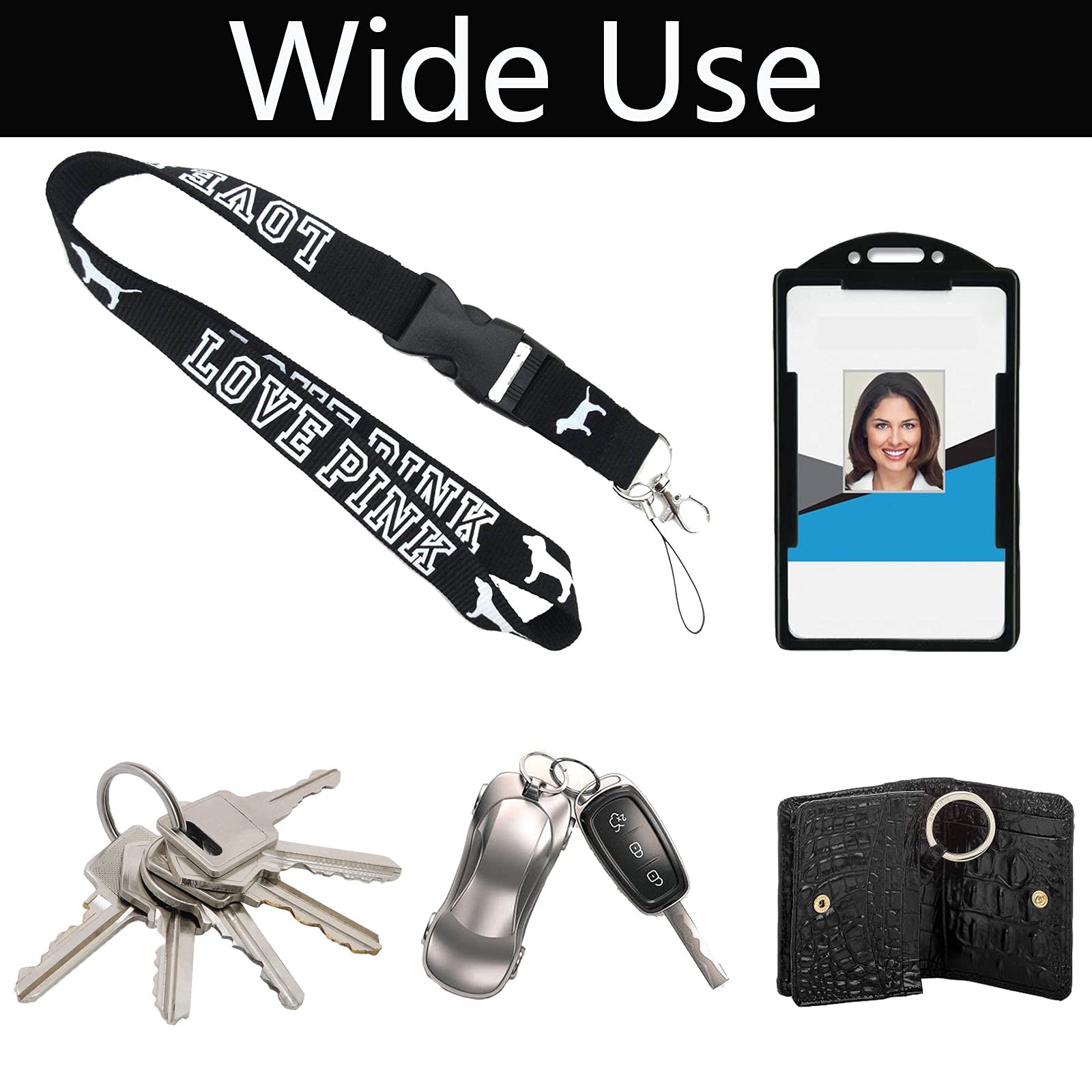 Detachable Lanyard with Quick Release Buckle - Purple Keychain Neck Strap for Women, ID Holder, Phone & Bag Accessories | Perfect for Office, Gym, Travel & Everyday Use