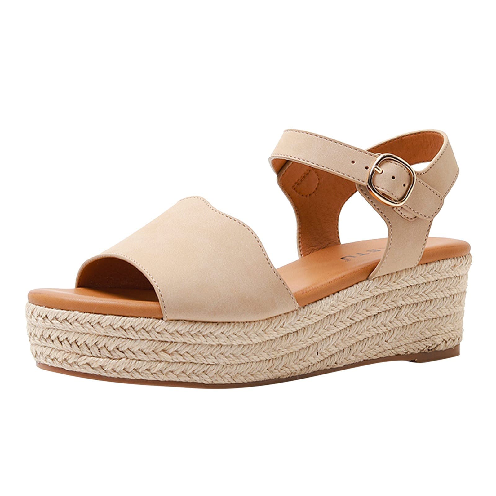 Women's Comfortable Heeled Sandals - Breathable Toe Beach Weave Open Wedge Sandals for Summer | Fashion Cheetah Print | Perfect for Beach Outings, Vacations & Casual Wear