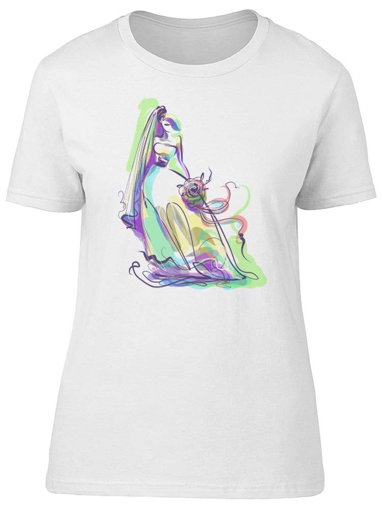 Elegant Bride Wedding Dress T-Shirt for Women - Perfect for Bridal Showers, Bachelorette Parties & Honeymoon Getaways