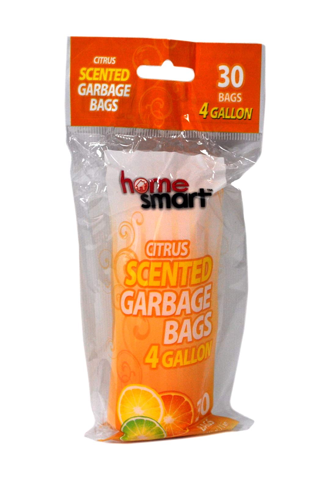 Eco-Friendly 4 Gallon Citrus Scented Trash Bags for Kitchen & Bathroom | Strong Leak-Proof Garbage Bags with Fresh Orange Aroma | Perfect for Home, Office & Diaper Disposal