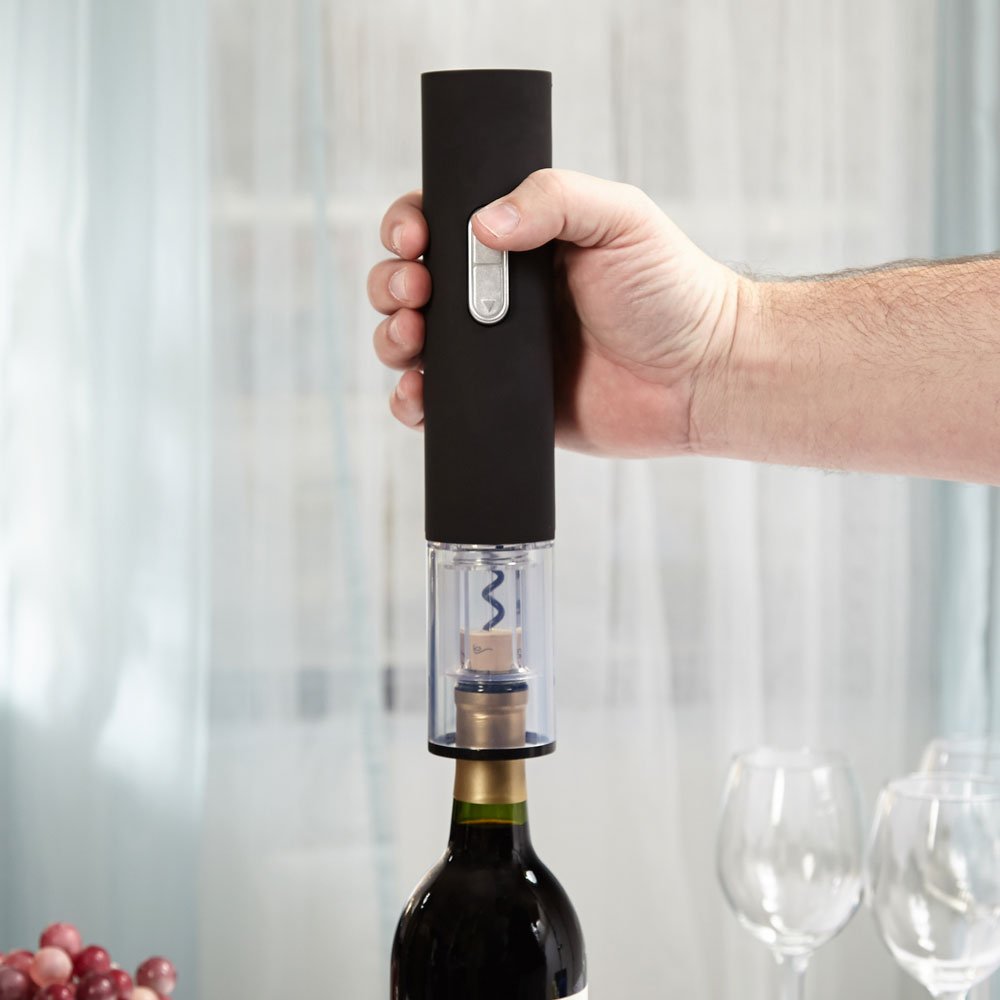 Electric Wine Bottle Opener - Automatic Corkscrew for Red & Vintage Wines by HomeWetBar - Perfect for Dinner Parties, Wine Tasting & Gifts