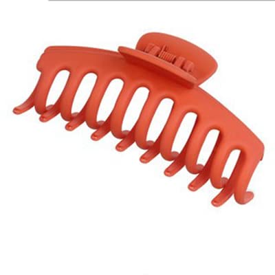 Non-Slip Strong Hold Plastic Hair Claw Clips for Women - Large Thick Hair Barrettes (Red) | Perfect for Thick Hair, Ponytails & Updos